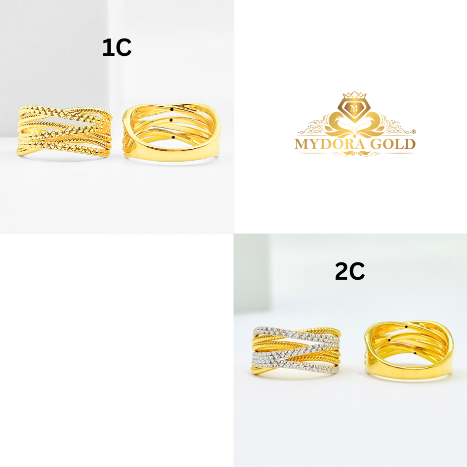 MYDORA Cincin Silang Signature 6 Layer (5G) l EMAS 916/22K