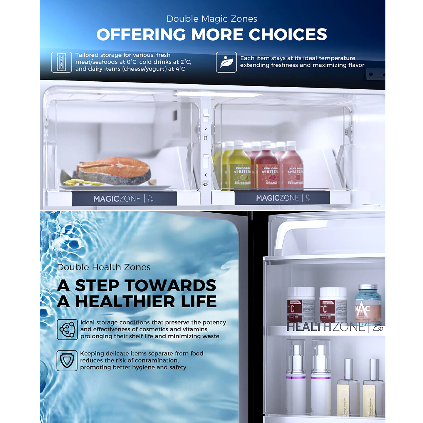 Haier 540L Twin Inverter Glass Door Fridge Gold (HRF-IT540AG)