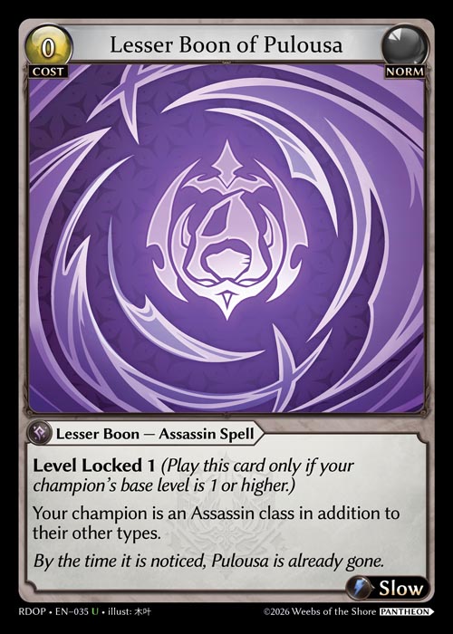 Lesser Boon of Pulousa / RDOP-035 (U)