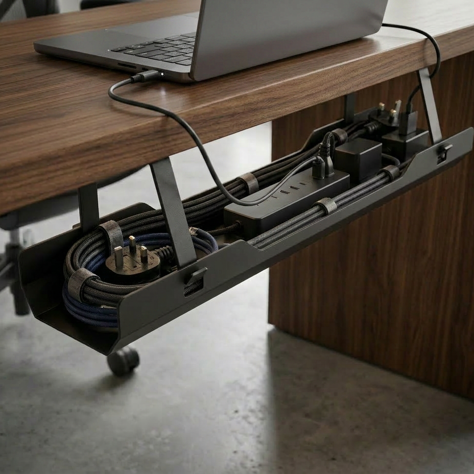 CB-60, Cable management tray under desk