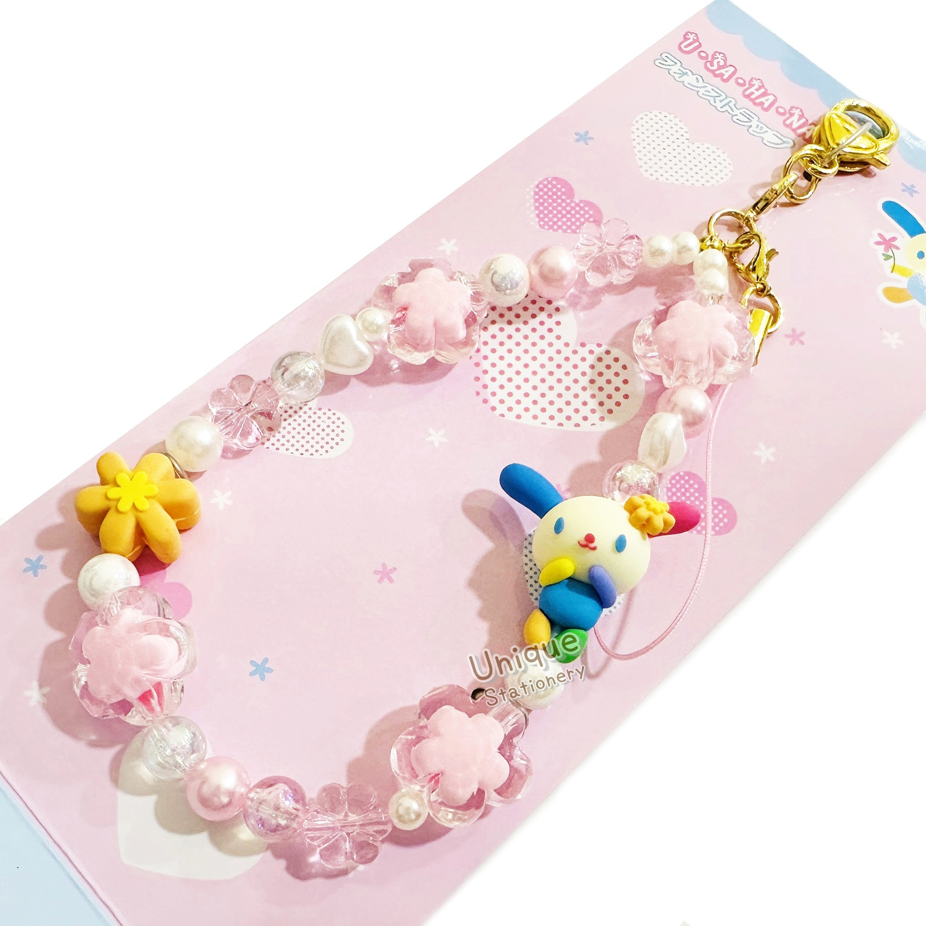 現貨｜Sanrio Usahana 彩耳兔 日版 串珠 手機掛繩 (US06-01)