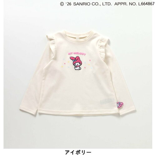 🆕【⭐訂購⭐】🇯🇵 日本直送 🌀#Sanrio 天鵝絨貼片荷葉邊 長袖tee［4款選］🌀[ELBA-0025][260213]