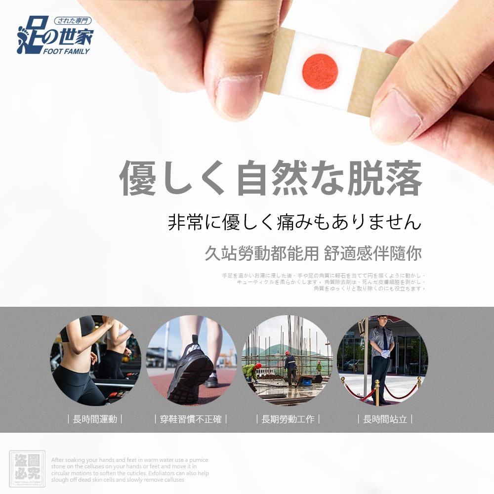 用於治療腳部老繭和雞眼的貼片。
