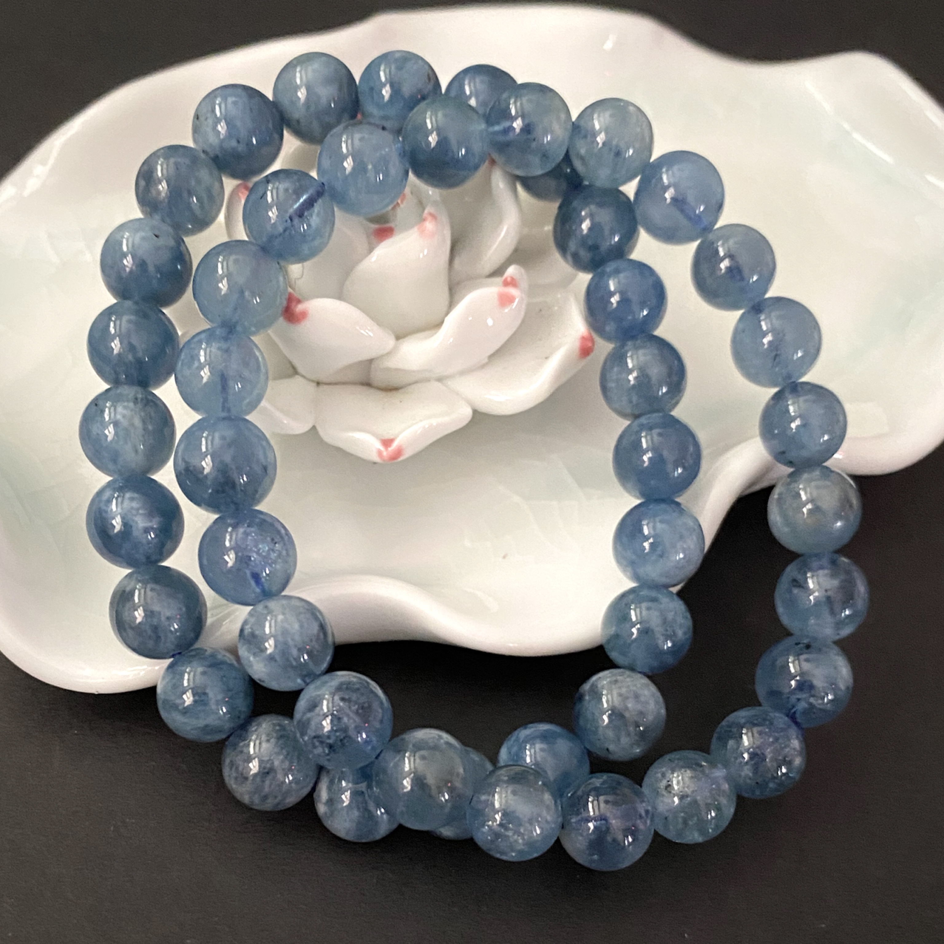 精品魔鬼海藍寶手鏈 8mm