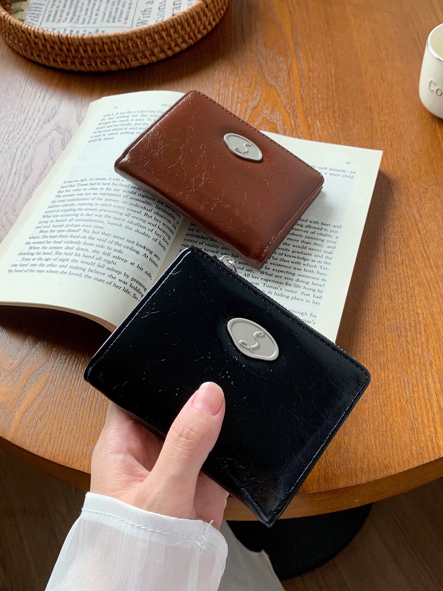 Korean Wax Leather Wallet