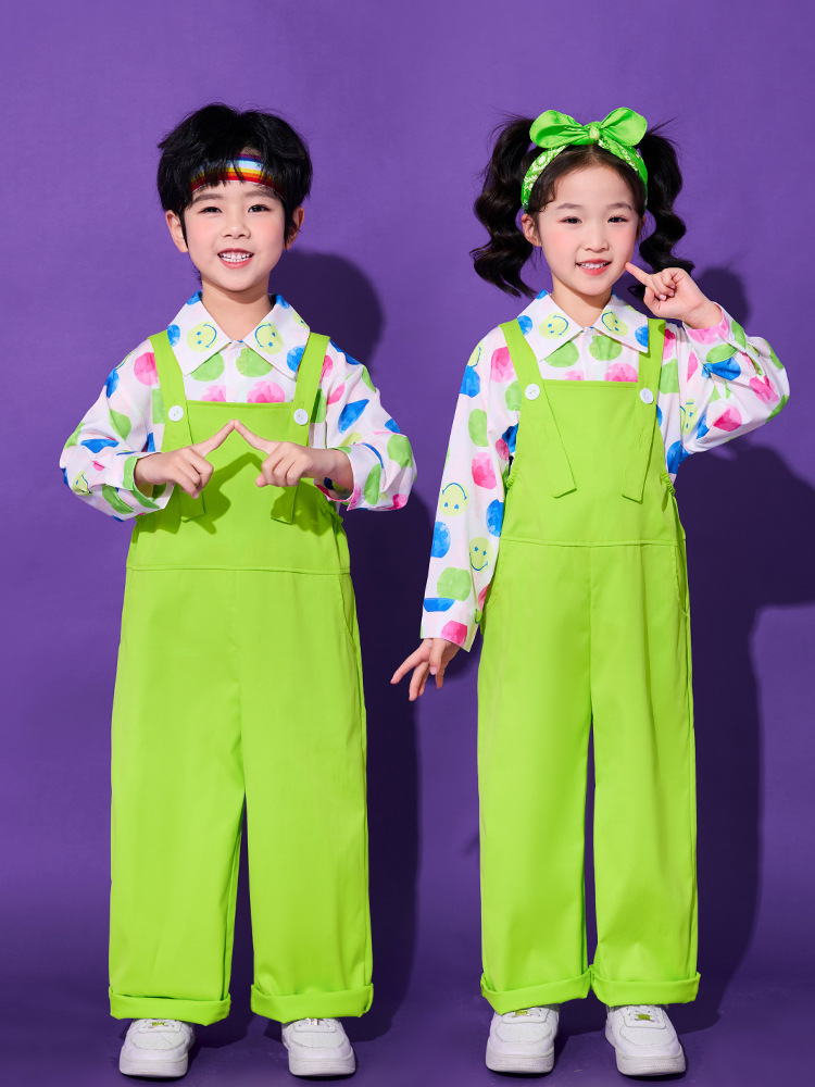 春秋長袖卹衫加工人褲小朋友表演服 兒童團體表演服 小學幼稚園畢業團體表演服 Lets Cosplay