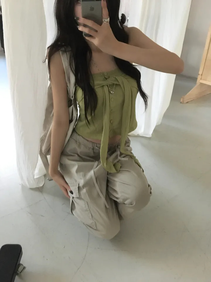 Tie-Front Cropped Tube Top