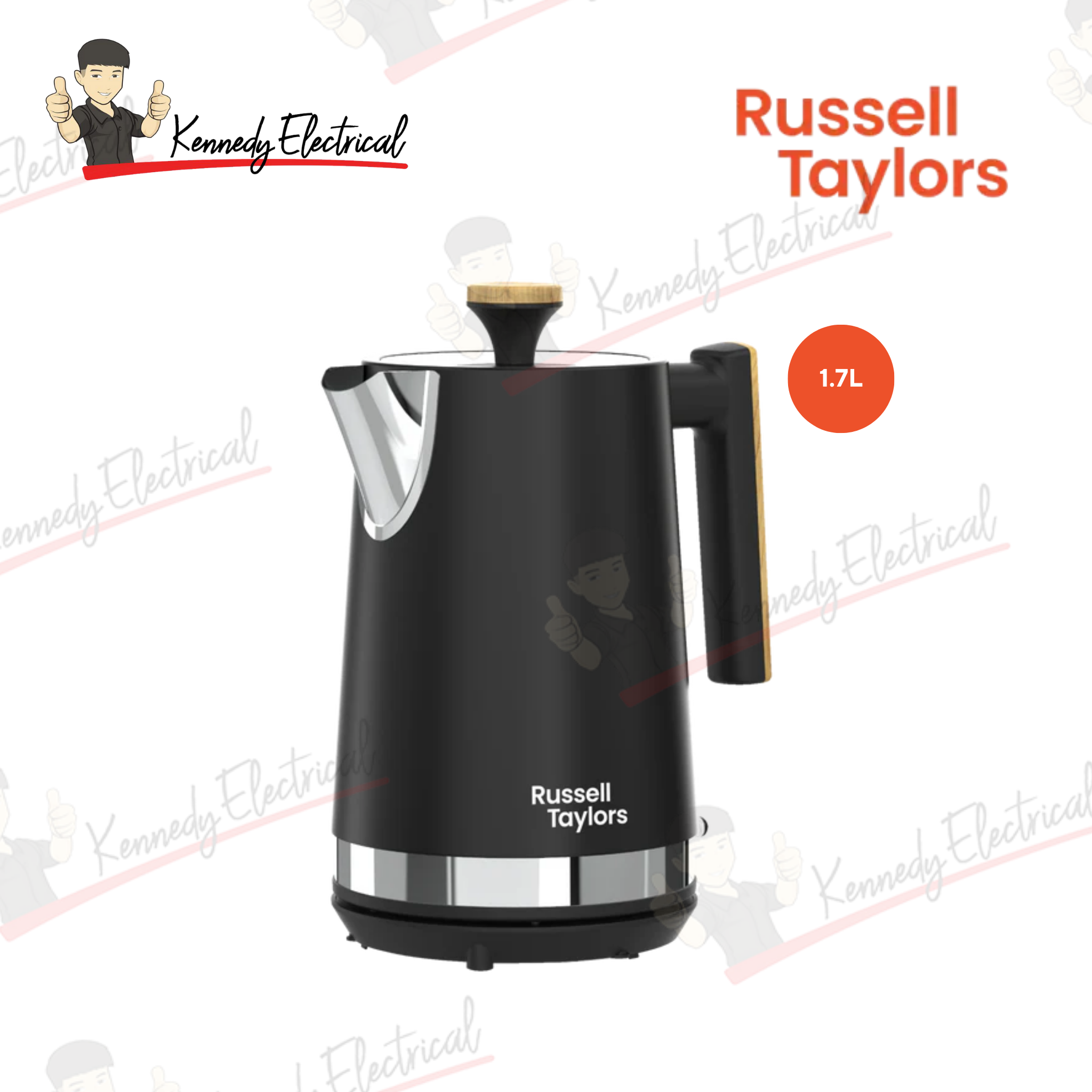 Russell Taylors 1.7L Noir Stainless Electric Kettle (RK30)