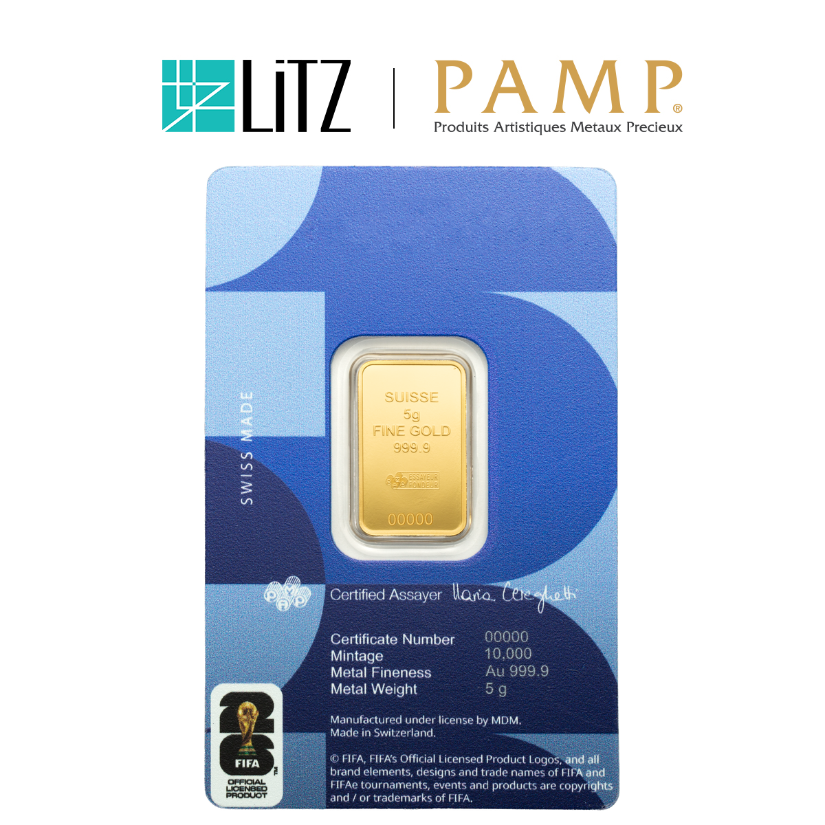 [5 gram] FIFA Limited Edition Gold Bar (999.9) PG087