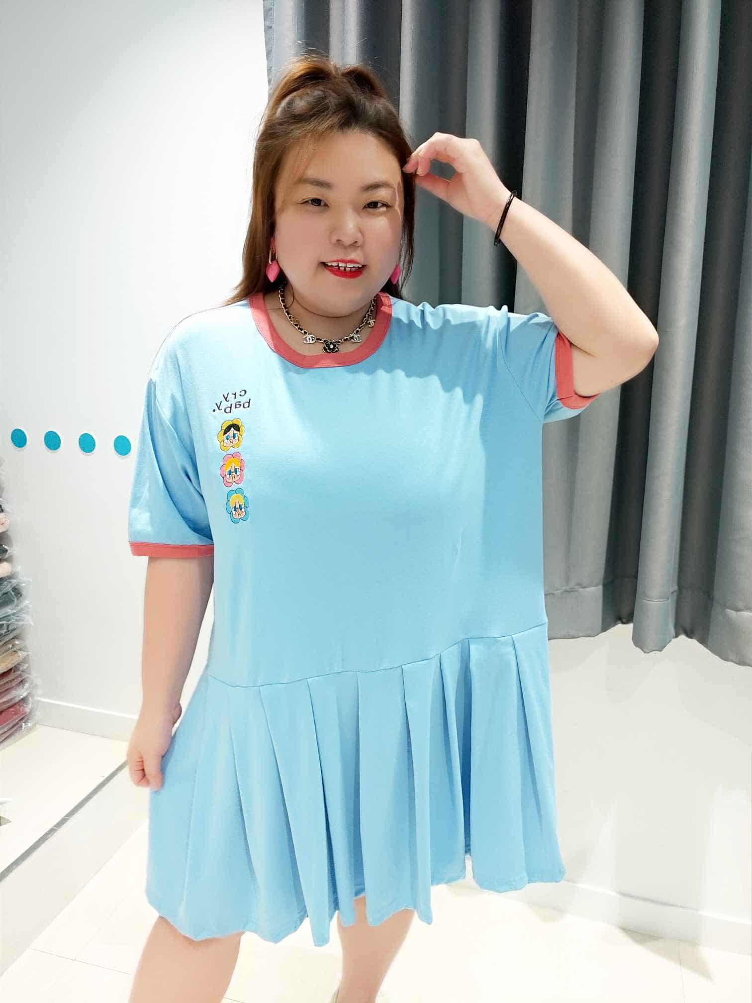 DOC03 CRYBABY百褶裙摆连身裙