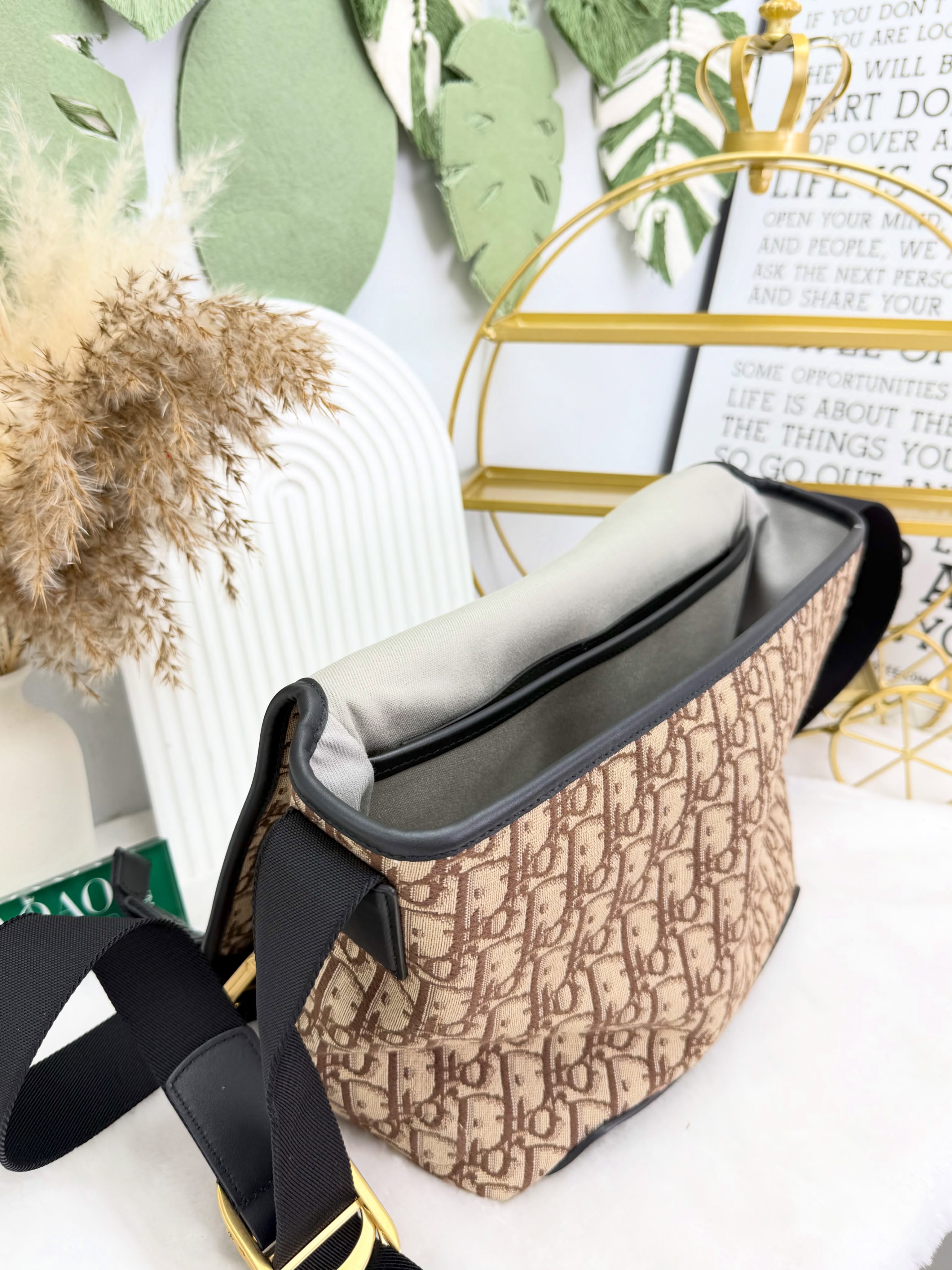 DIOR 👜 PRE OWNED 💼 jett 2026春夏新款 Oblique印花翻蓋包 🤎 
