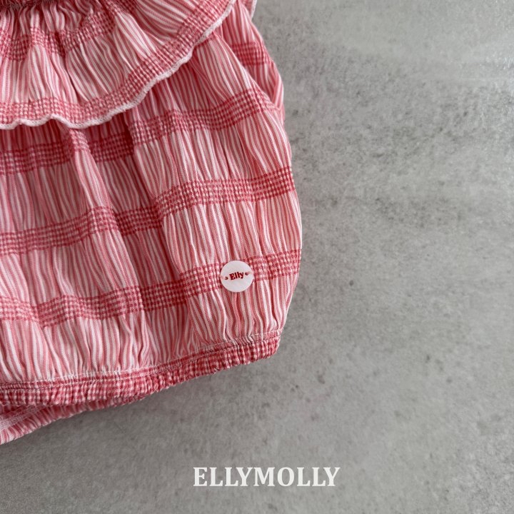Ellymolly | Frill Blouse(Pink/Cream size7(100-110)