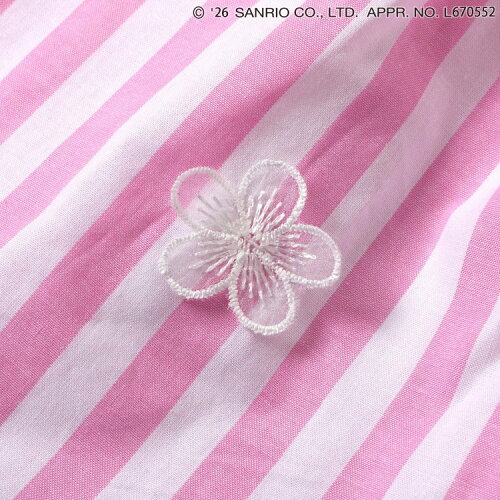 🆕【⭐訂購⭐】🇯🇵日本直送🌀#Sanrio 刺繡 立體花朵 荷葉褶邊 條紋 上衣［2款選］🌀 [ELDA-0265][260529]