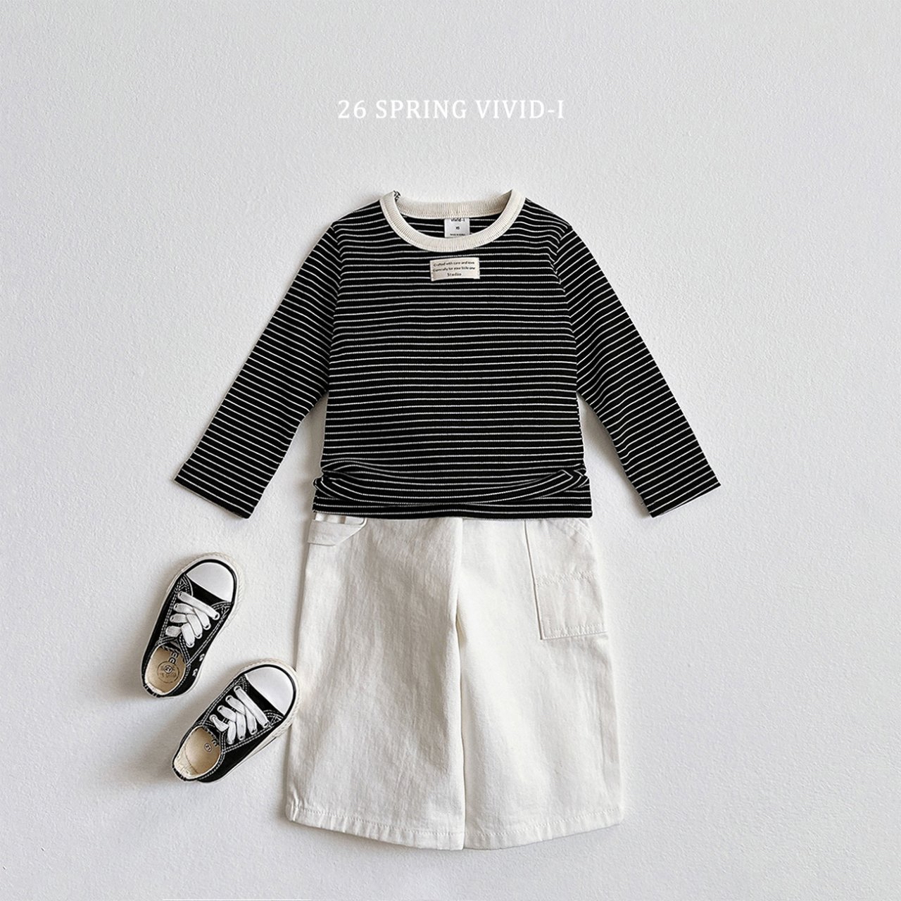 🌸預訂 韓國直送🌸🇰🇷VIVIDI四色撞色領條紋長袖打底上衣