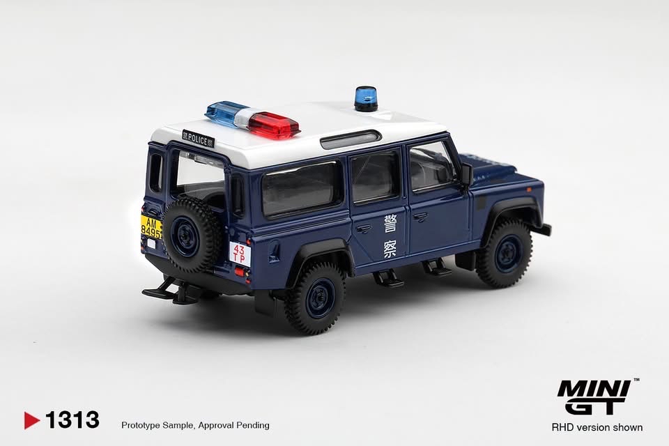 （預訂 Pre Order) Mini GT ( MGT01313-BL ) Land Rover Defender 110 Royal HK Police Tai Po District HK Exclusive / Blister Packaging