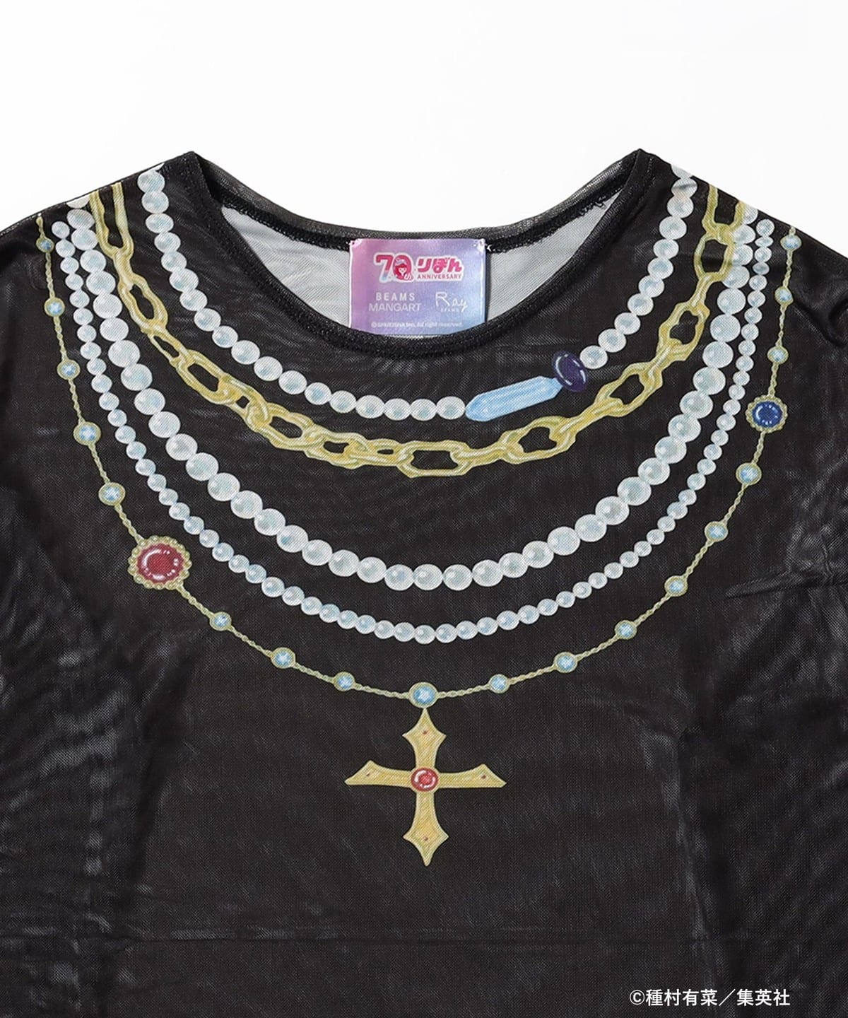 《Pre-Order》神風怪盜貞德 透膚 Sheer T-shirt｜Ribbonりぼん 70周年 × BEAMS MANGART × Ray BEAMS (26177-P）