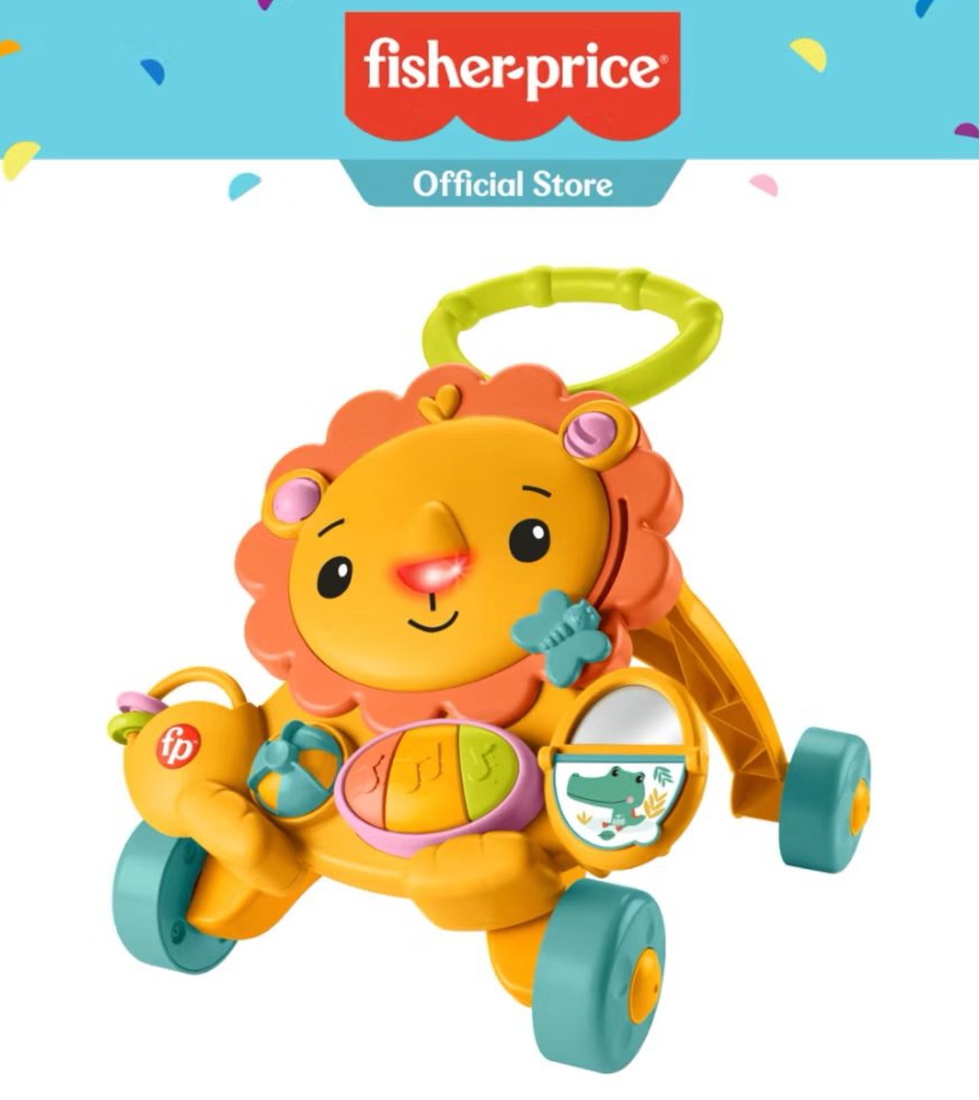 Fisher-Price Learn with Me Lion Walker - Interactive Baby Walker for Early Development
