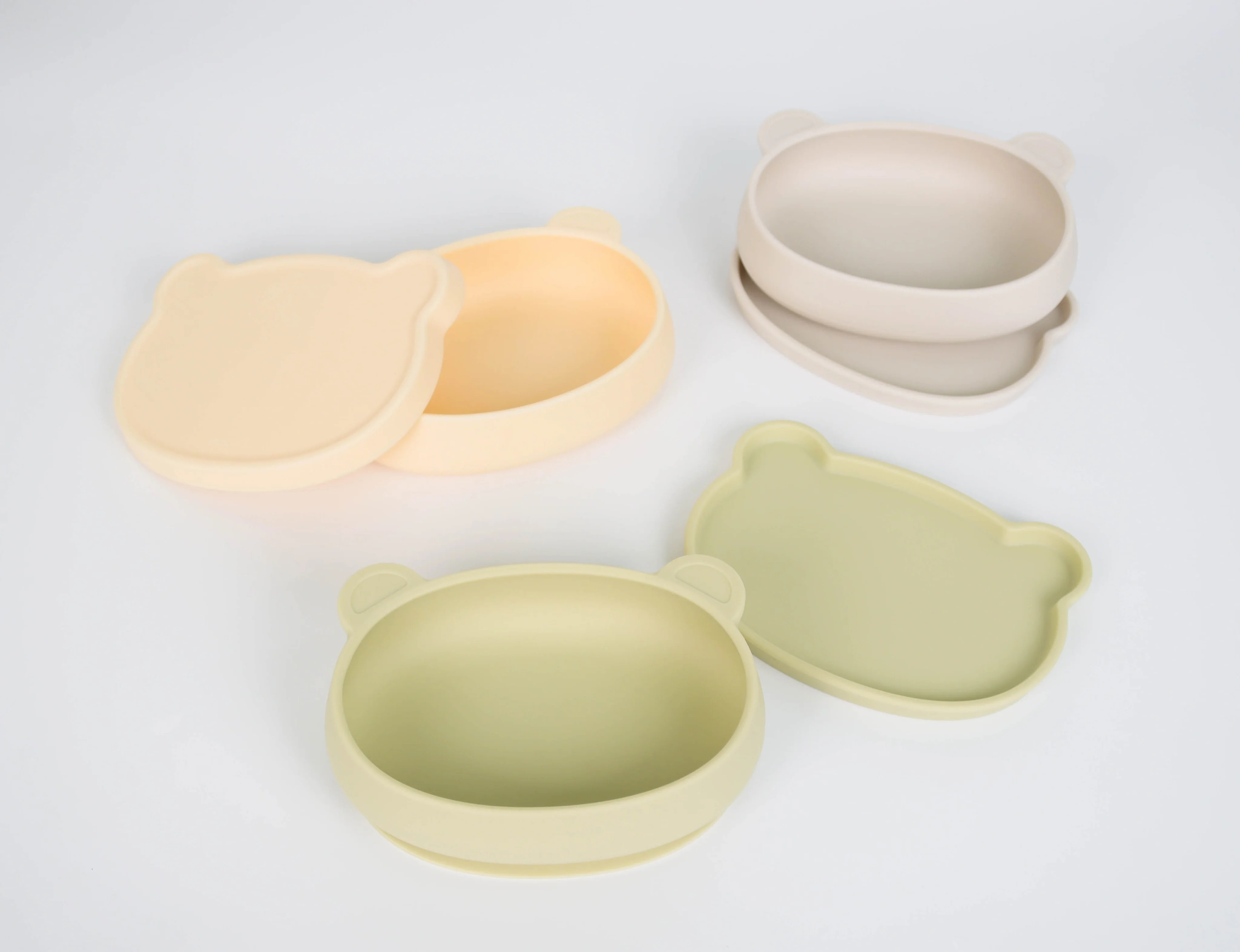 Silicone Bear Suction Plate(butter set)