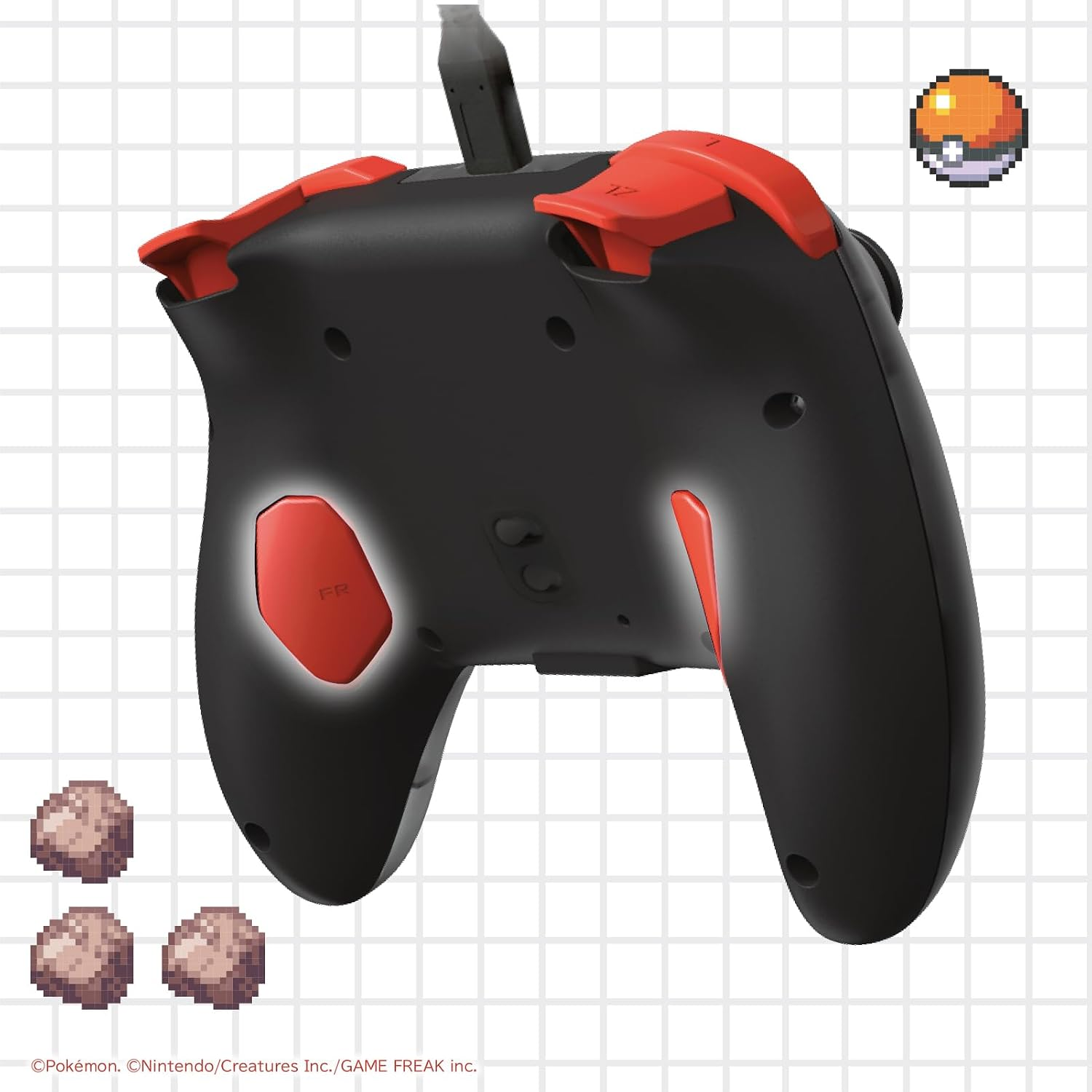 【預售 9月】SW2 HORI 有線控制器 TURBO 青春版 [寶可夢像素風紅] / Wired Controller TURBO Youth [Pokemon Pixel Art Red] NSX-228 PO0968