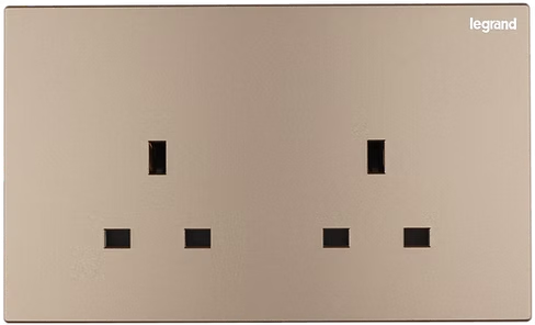Legrand Galion 玫瑰金 13A孖蘇 插座