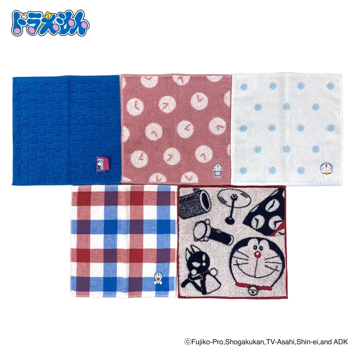 日本🇯🇵Costco│哆啦A夢手帕 (5條裝) 25cm X 25cm