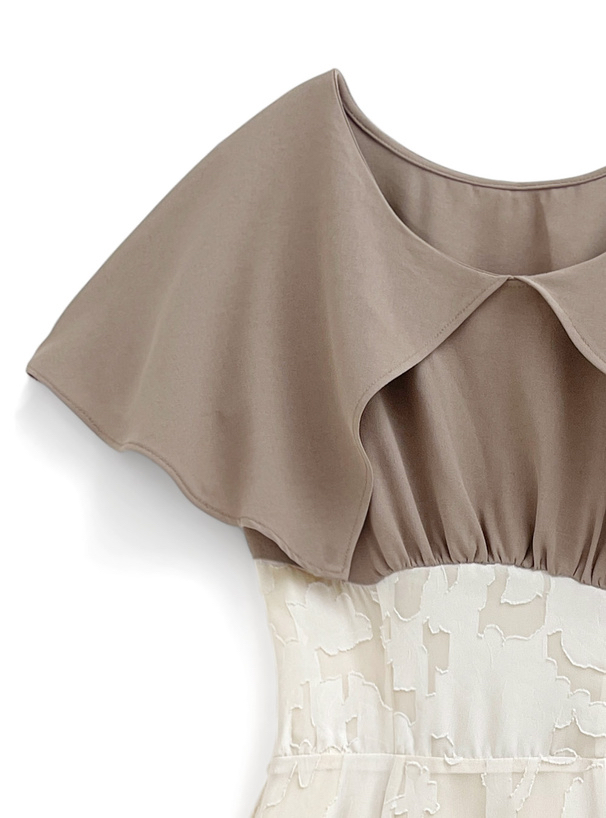 花卉圖案拼接連身裙[pr56]