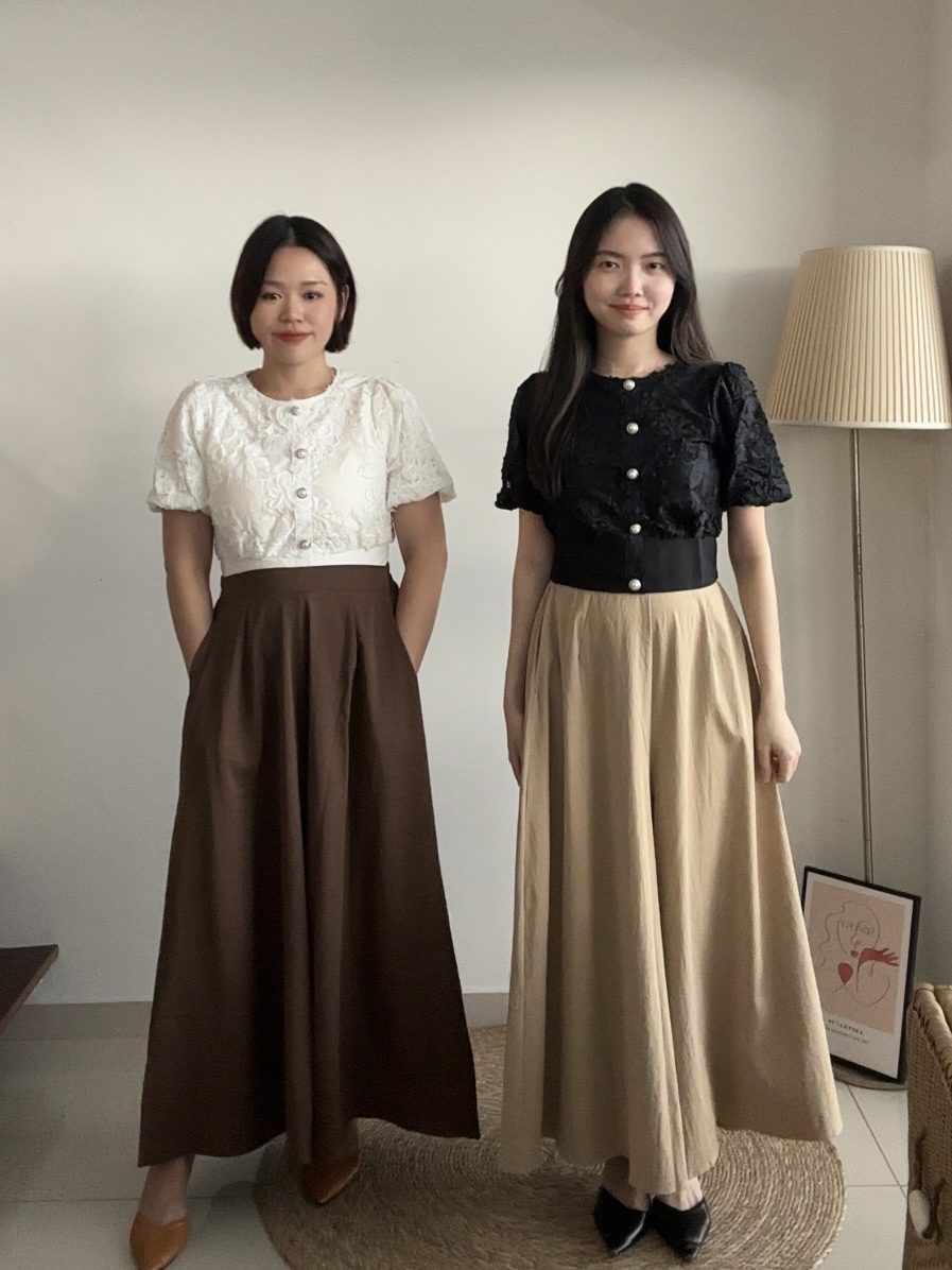 T4097 Puff Sleeve Lace Top - 3 Colors 