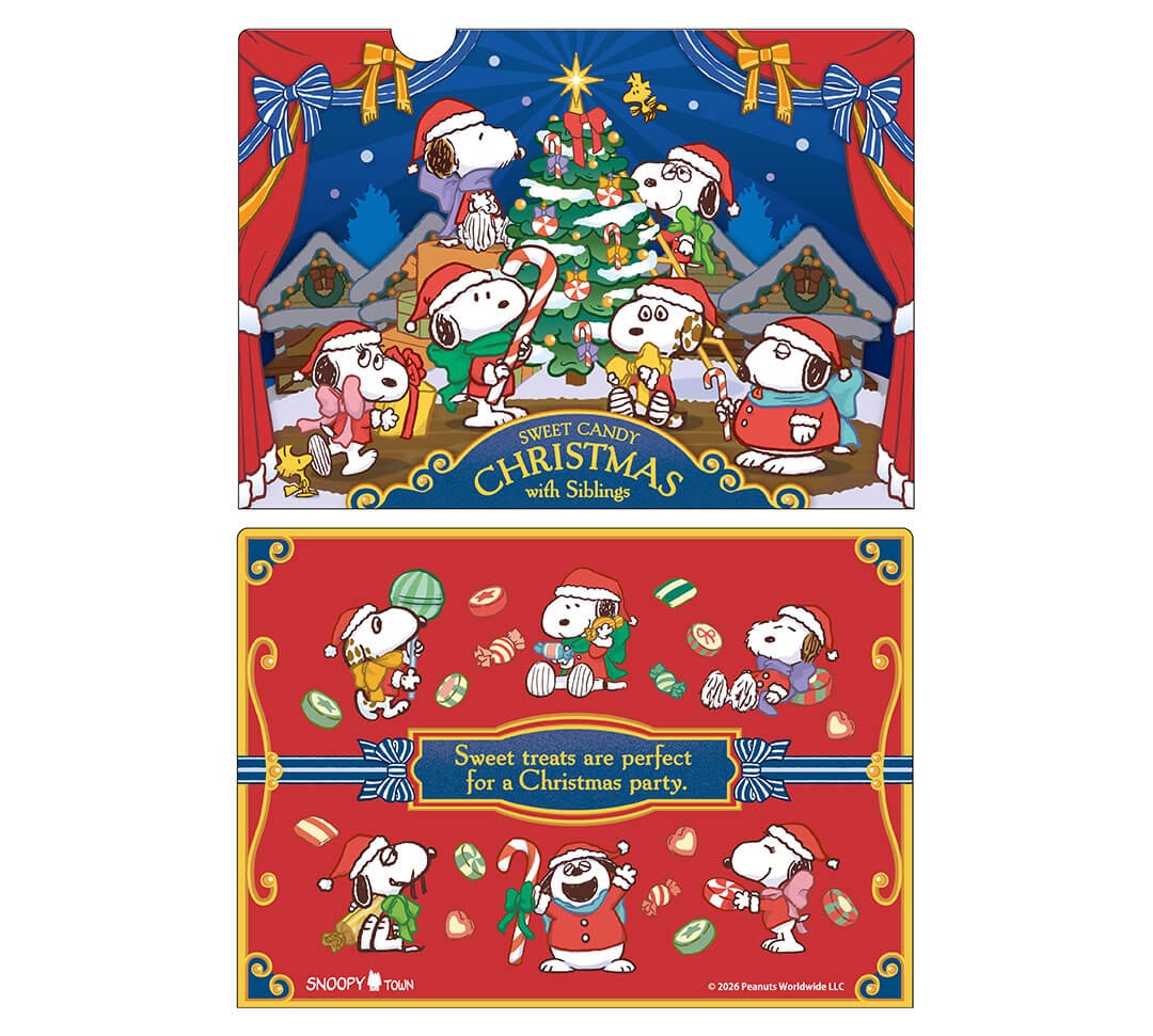 🌸 【預訂】Christmas A4 File - Snoopy Christmas 2026"SWEET CANDY CHRISTMAS with Siblings"