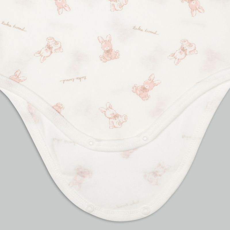 🇯🇵預訂 日本直送🇯🇵日本製小兔印花純棉短袖包屁衣兩件套