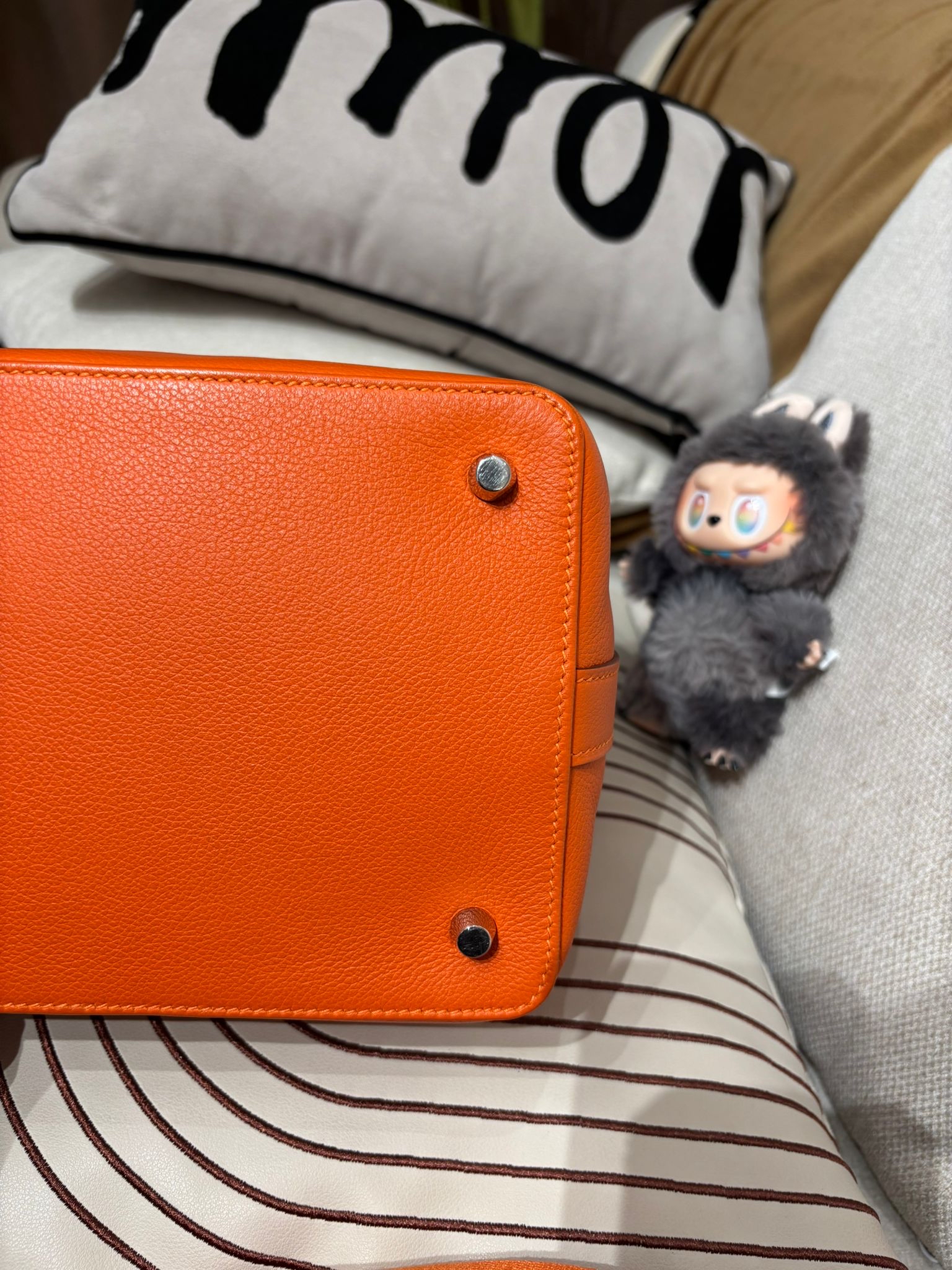 Hermes toolbox 20,orange ,STAMP T evercolor,100%Authentic ,90%new ✅KEY LOCK ✅dust bag✅STRAP