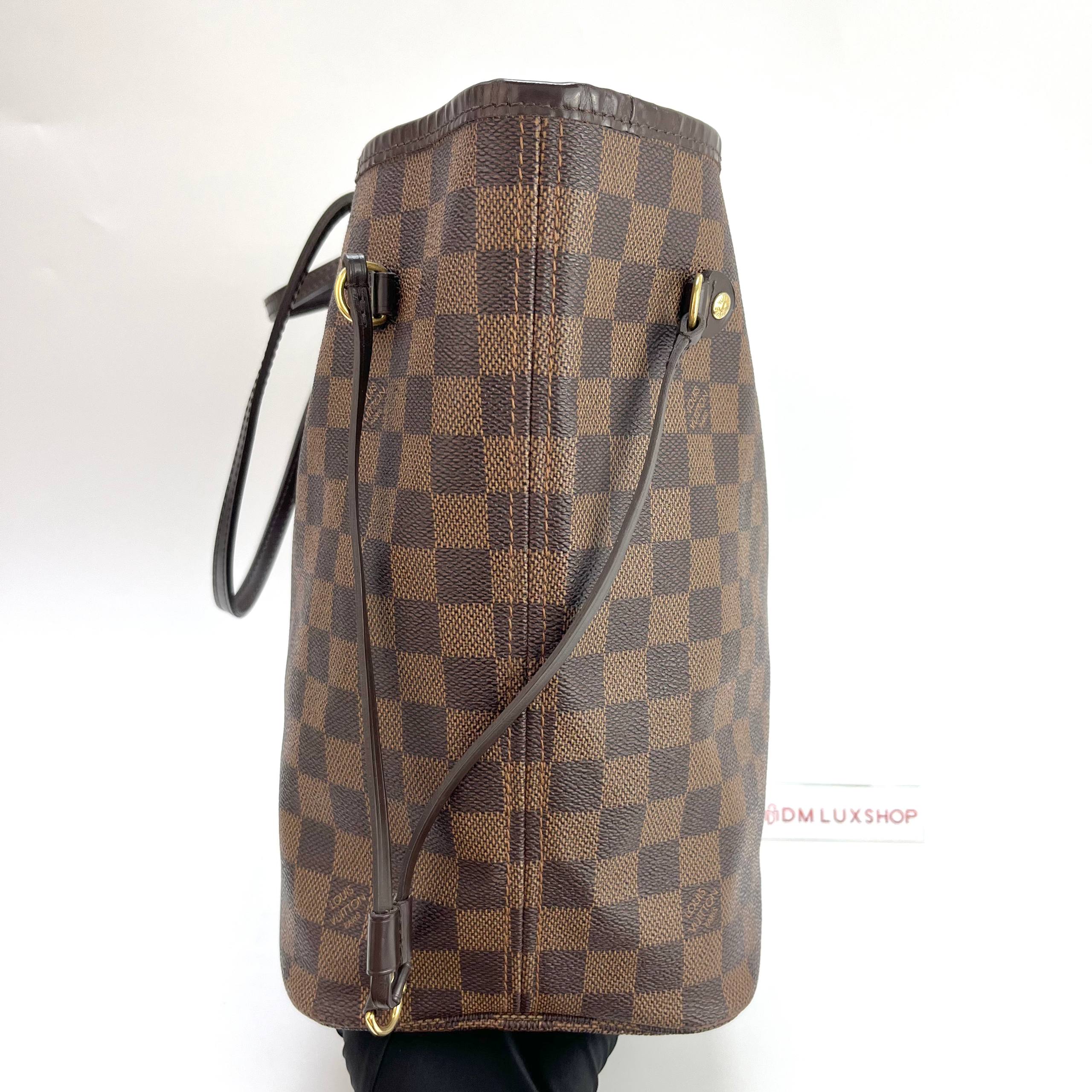 LV Neverfull Damier Ebene MM GHW