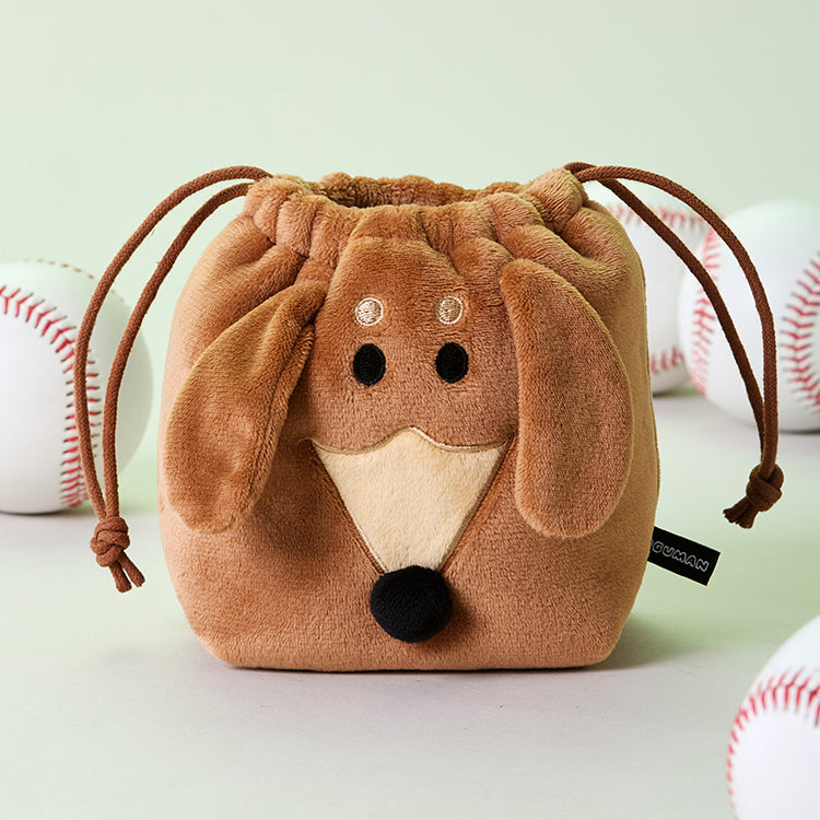 [JOGUMAN STUDIO] WOODY BASEBALL STRING POUCH