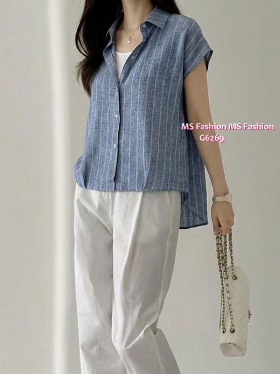 G6268 韓國🇰🇷假兩件條子top