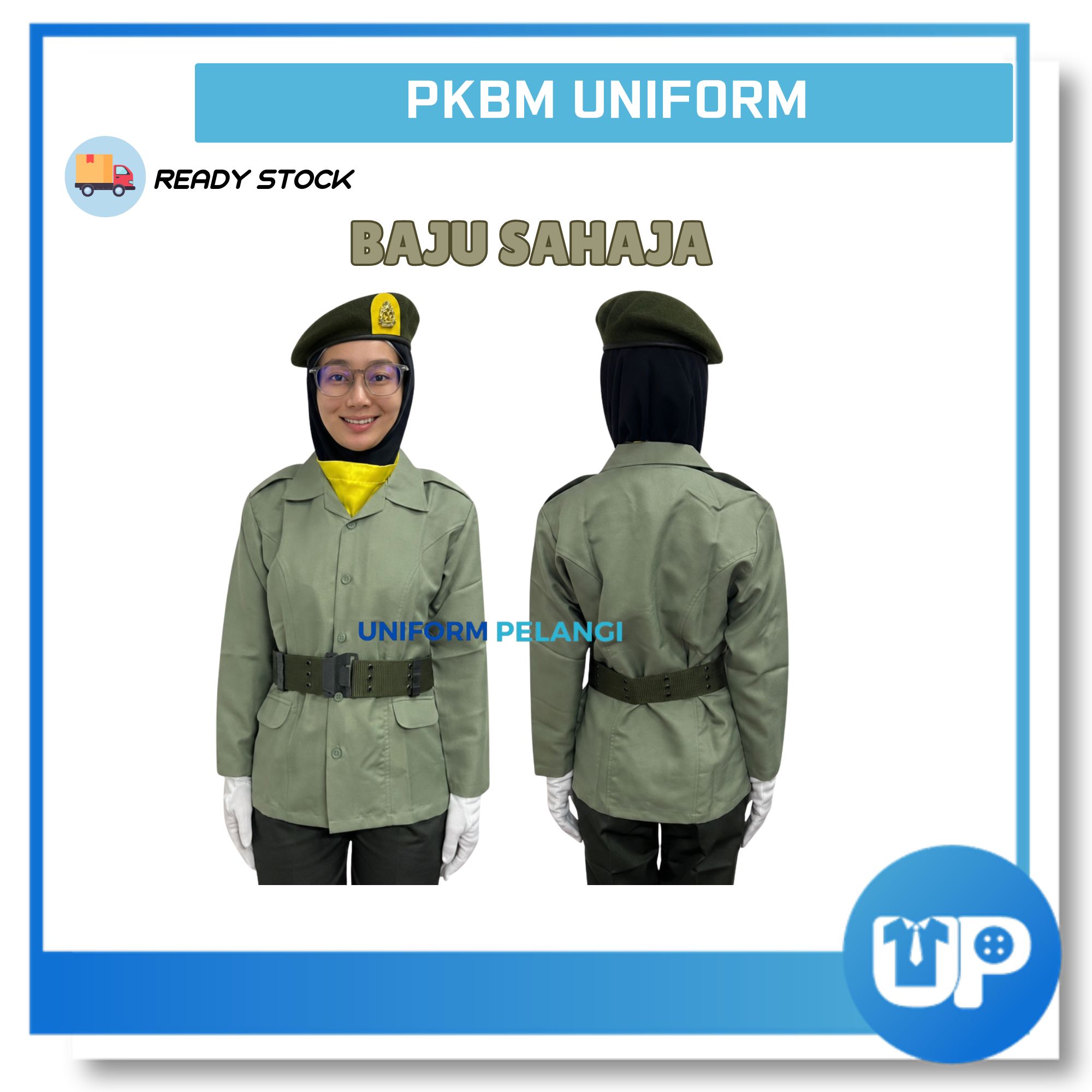 Uniform Kadet Bersatu PKBM Lengan Panjang Kemeja Pakaian Seragam Uniform Kokurikulum