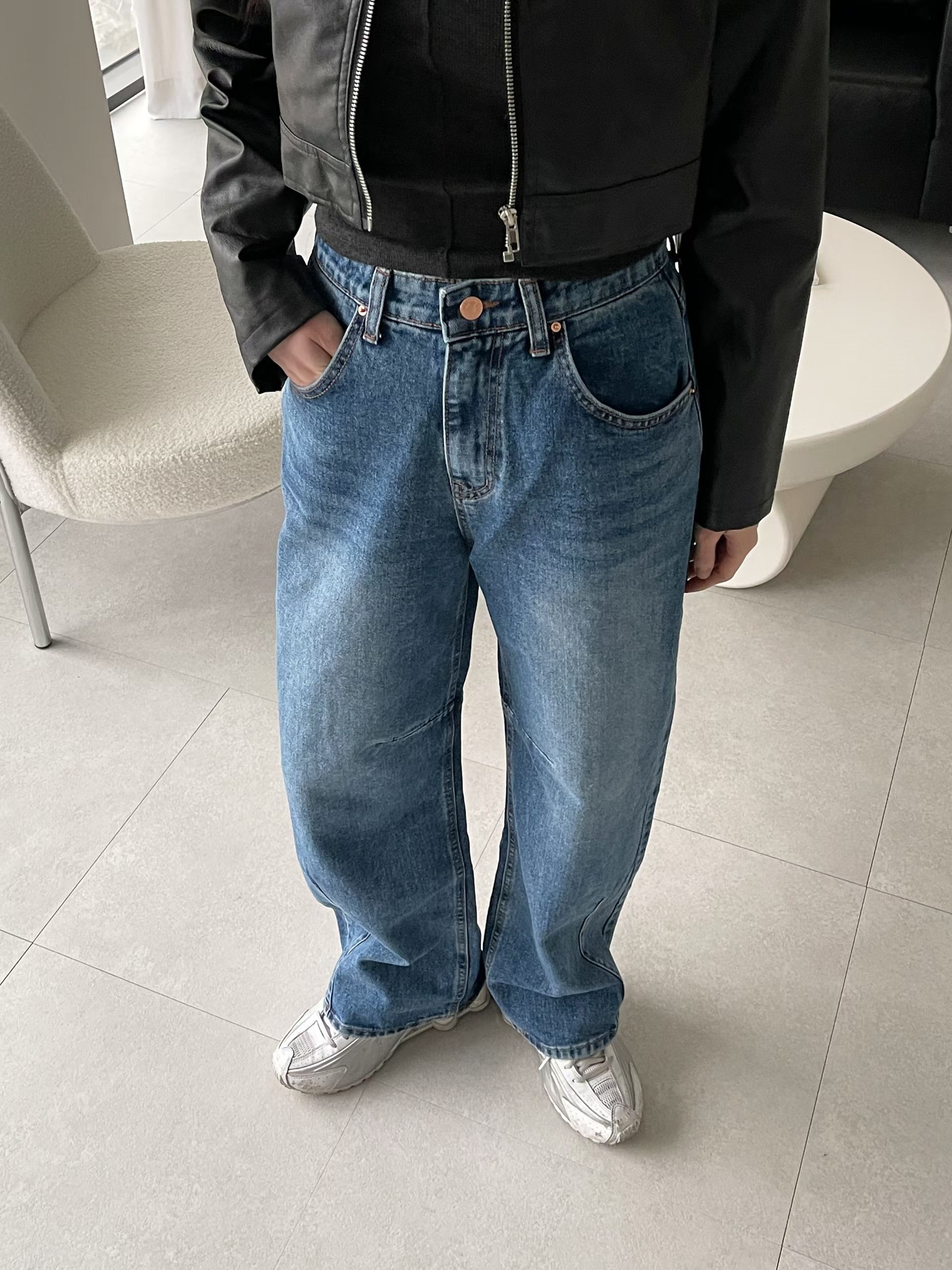 靚洗水直腳牛仔褲