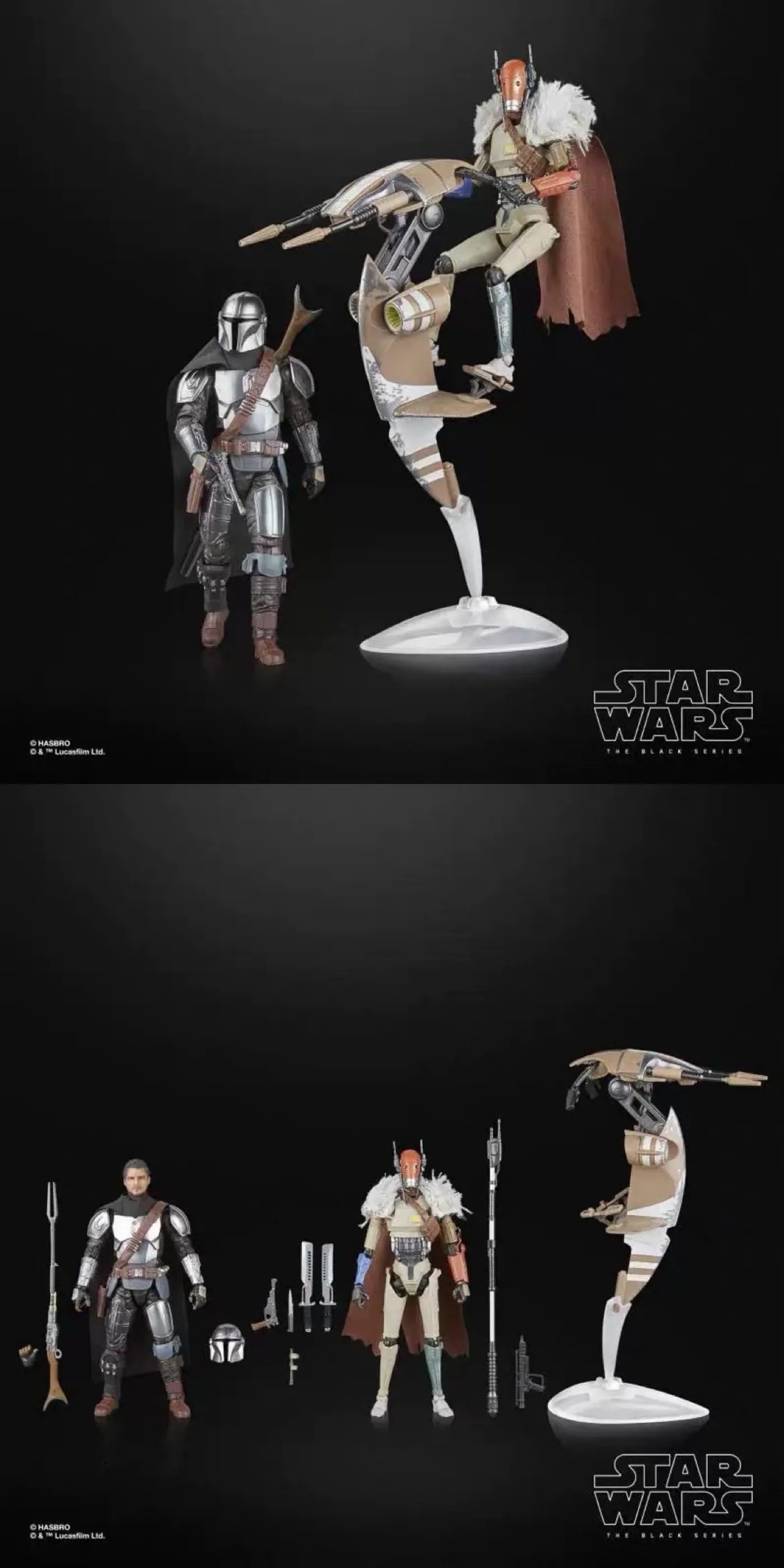 Star Wars Black Series Mandalorian And Mercenary Guard Droid With STAP