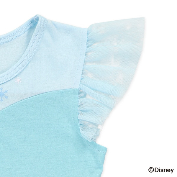 🇯🇵預訂 日本直送🇯🇵三色Frozen造型短袖印花薄紗短袖連身裙