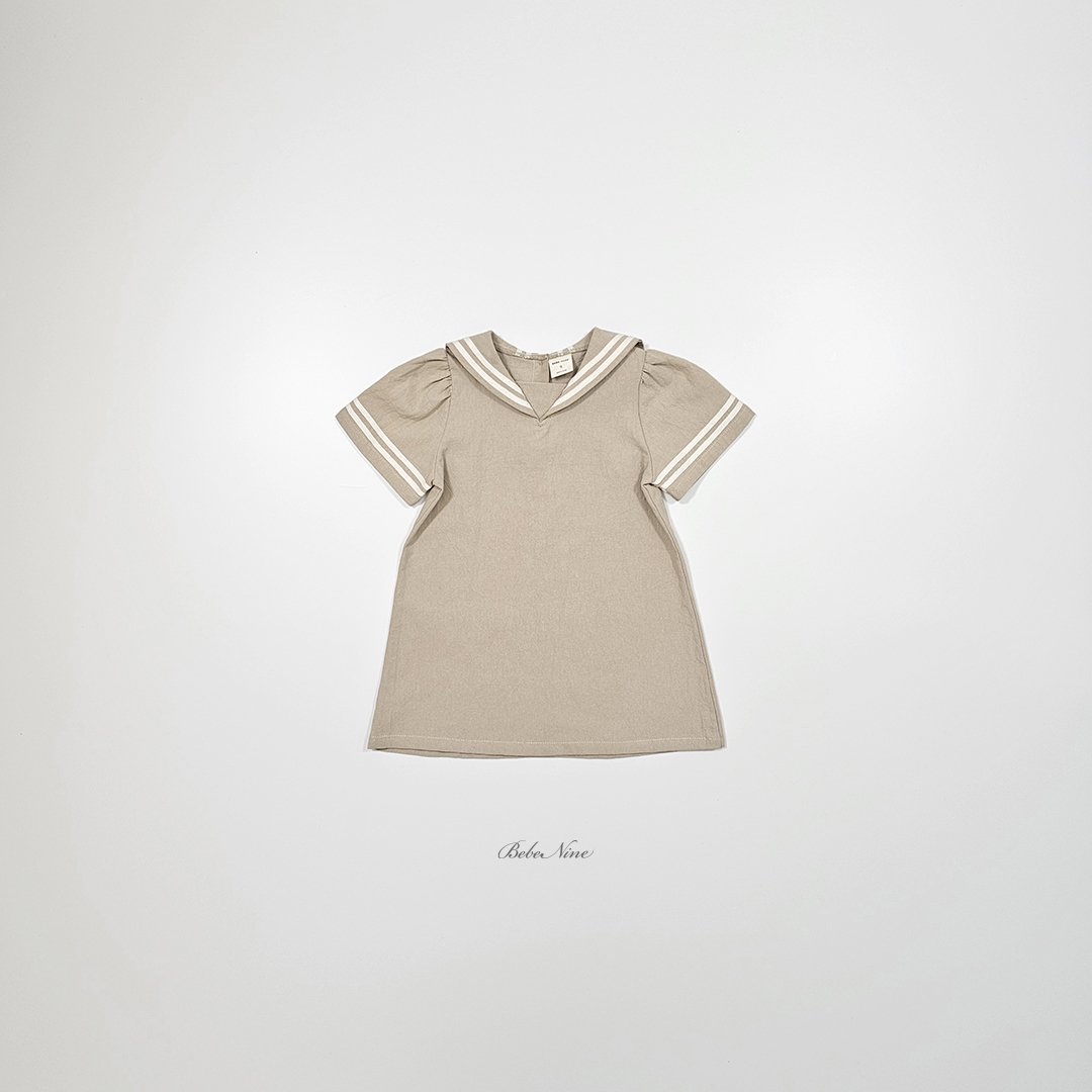 ☀️預訂 韓國直送☀️🇰🇷Bebenine三色海洋風水手領短袖連身裙