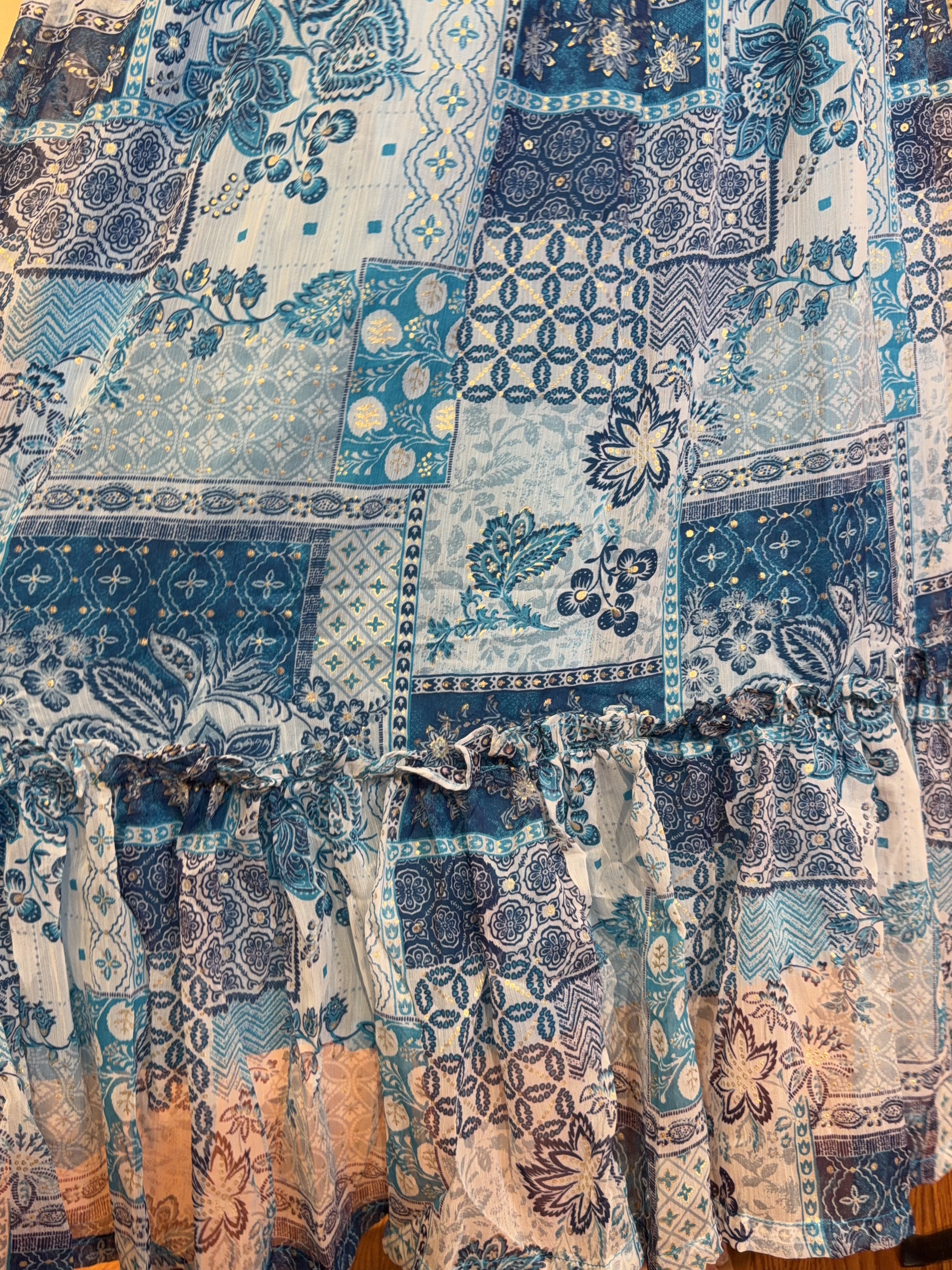 2367 Ocean Blue Chiffon Foil Stamping OP 48"