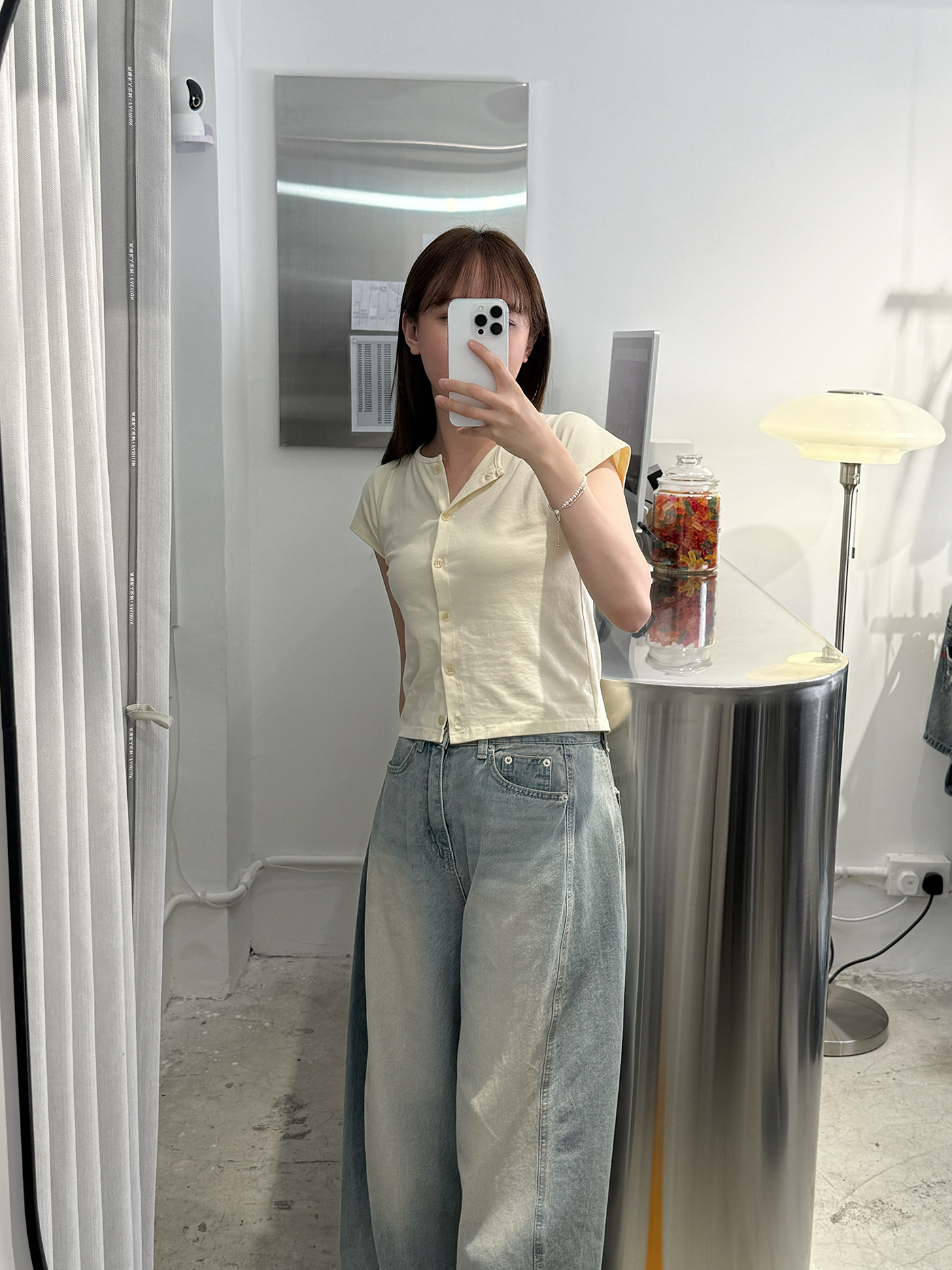 𝐒𝐨𝐟𝐭𝐲 𝐜𝐨𝐭𝐭𝐨𝐧 𝐛𝐮𝐭𝐭𝐨𝐧-𝐝𝐨𝐰𝐧 𝐭𝐨𝐩