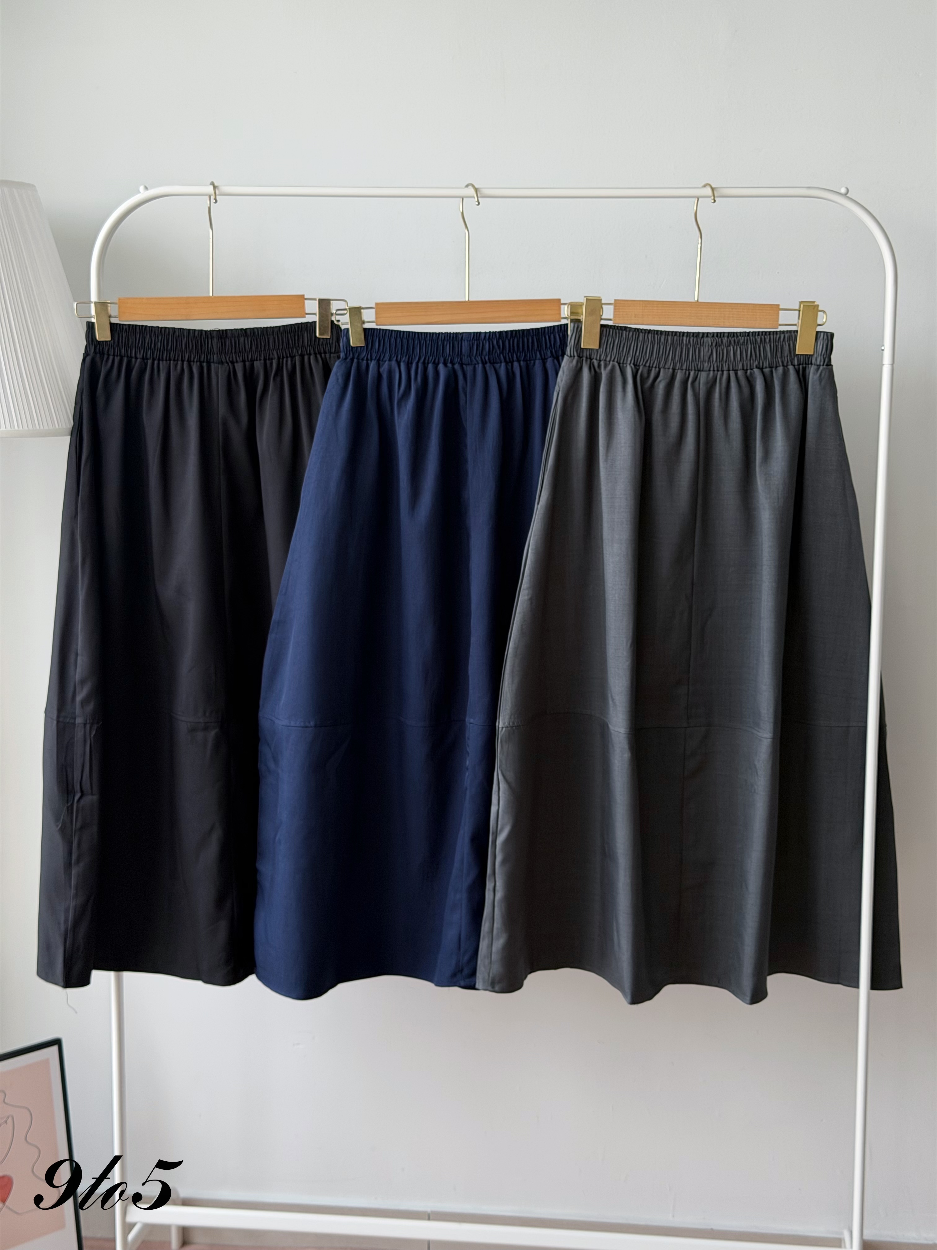 S2029 A Line Maxi Skirt - 3 Colors 