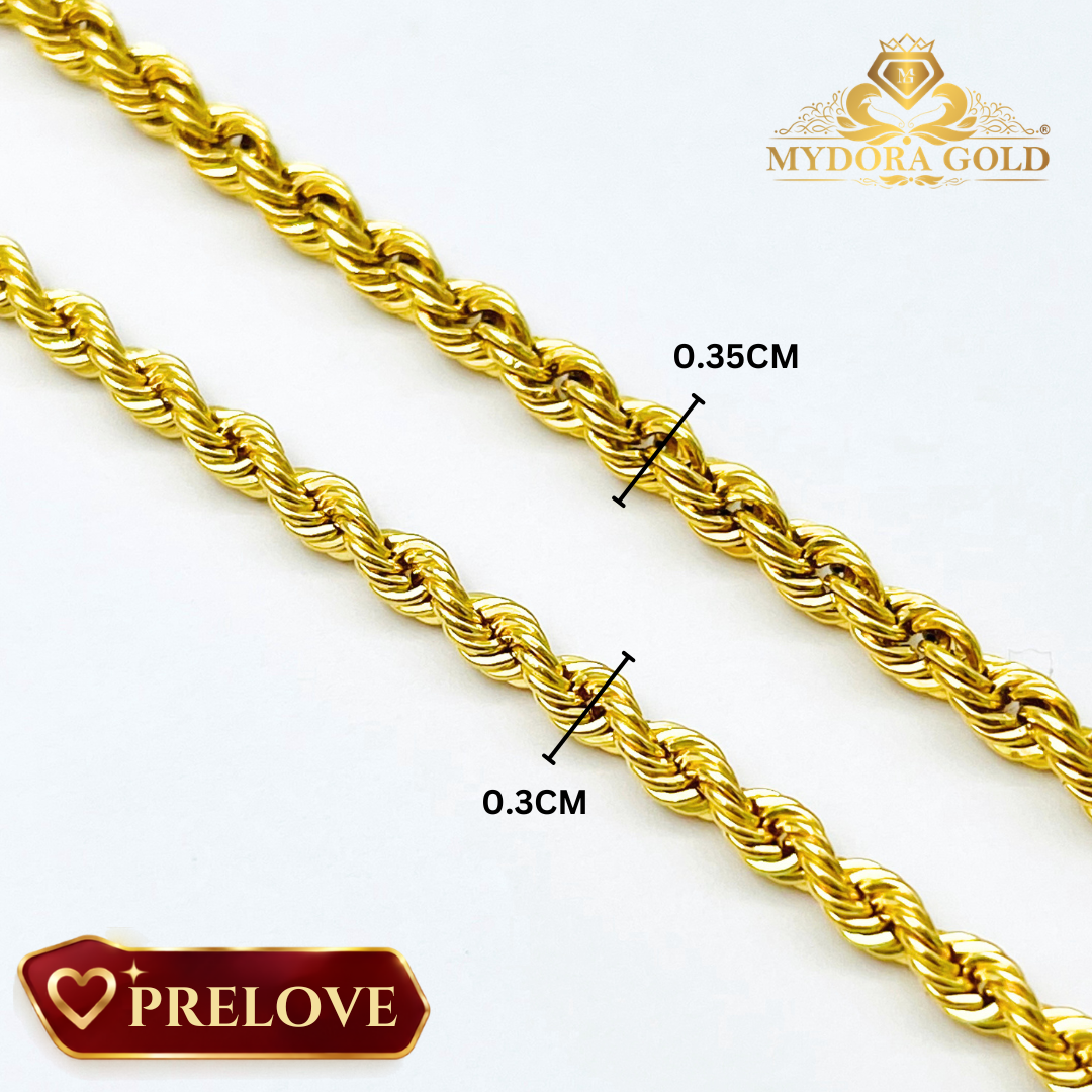 PRE-LOVE: Rantai Leher Pintal l EMAS 916/22K