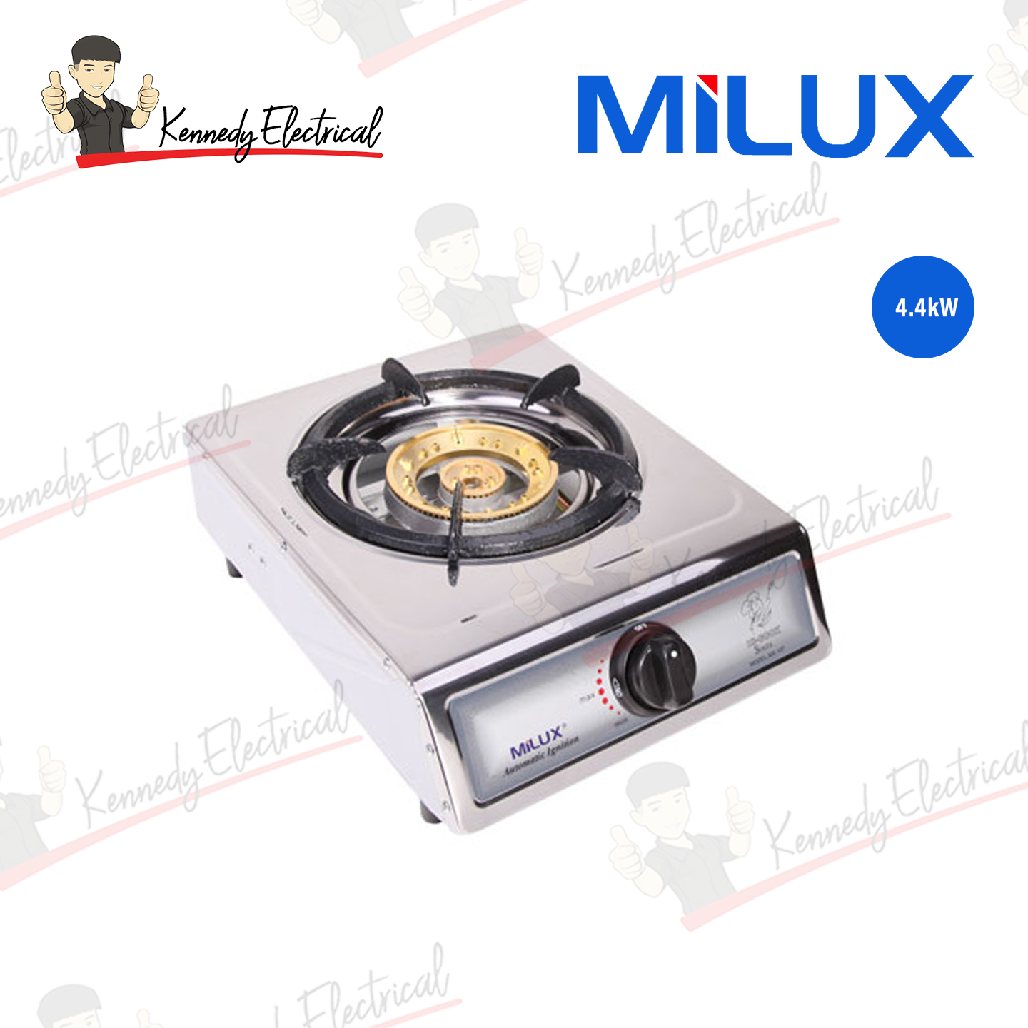 Milux 4.4kW Double Jet Single Burner Gas Cooker (MS-107)