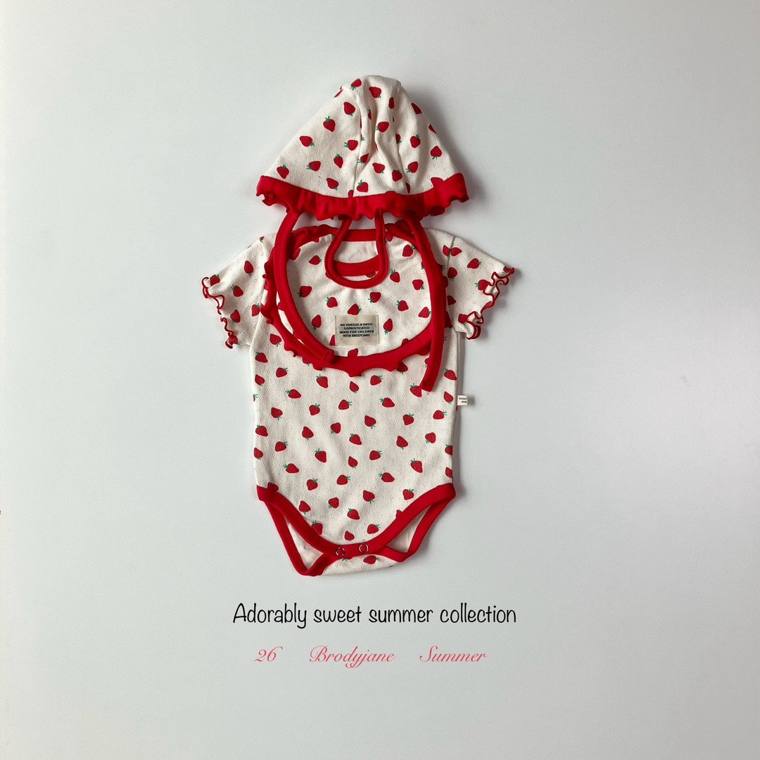 Strawberry Eyelet Short-Sleeve