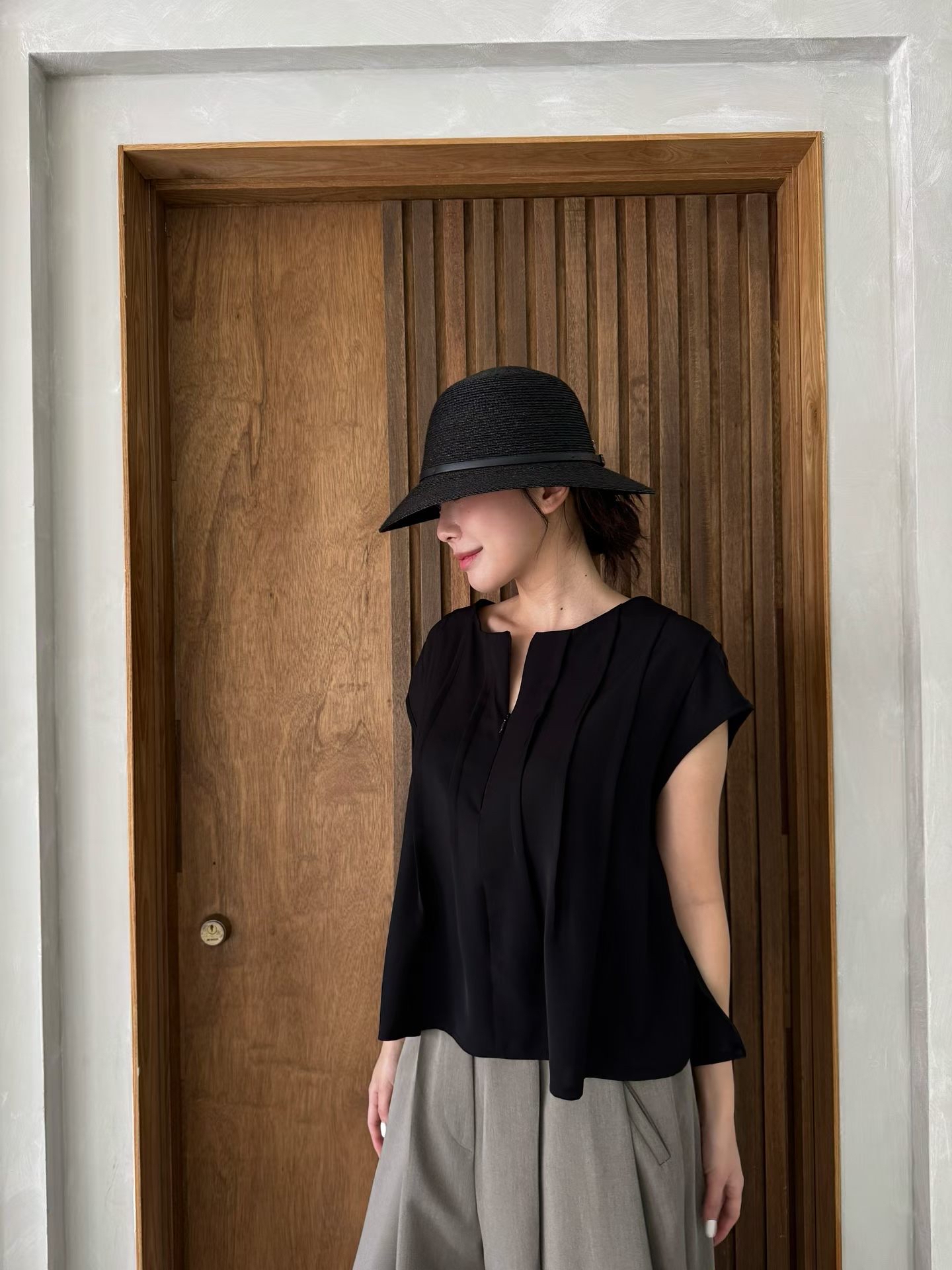 MG23_05 蝙蝠拉鍊TOP (3色)