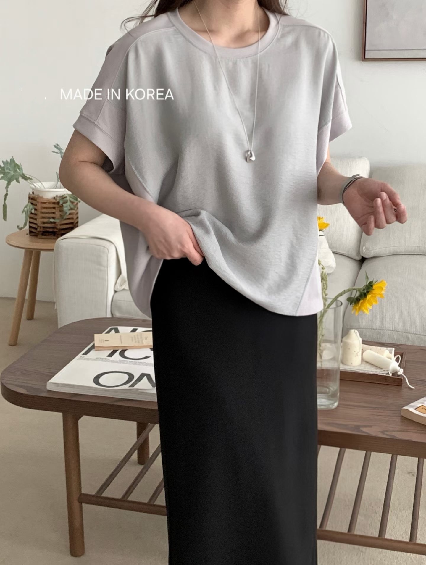 G6473 靚料鬆身拼接top