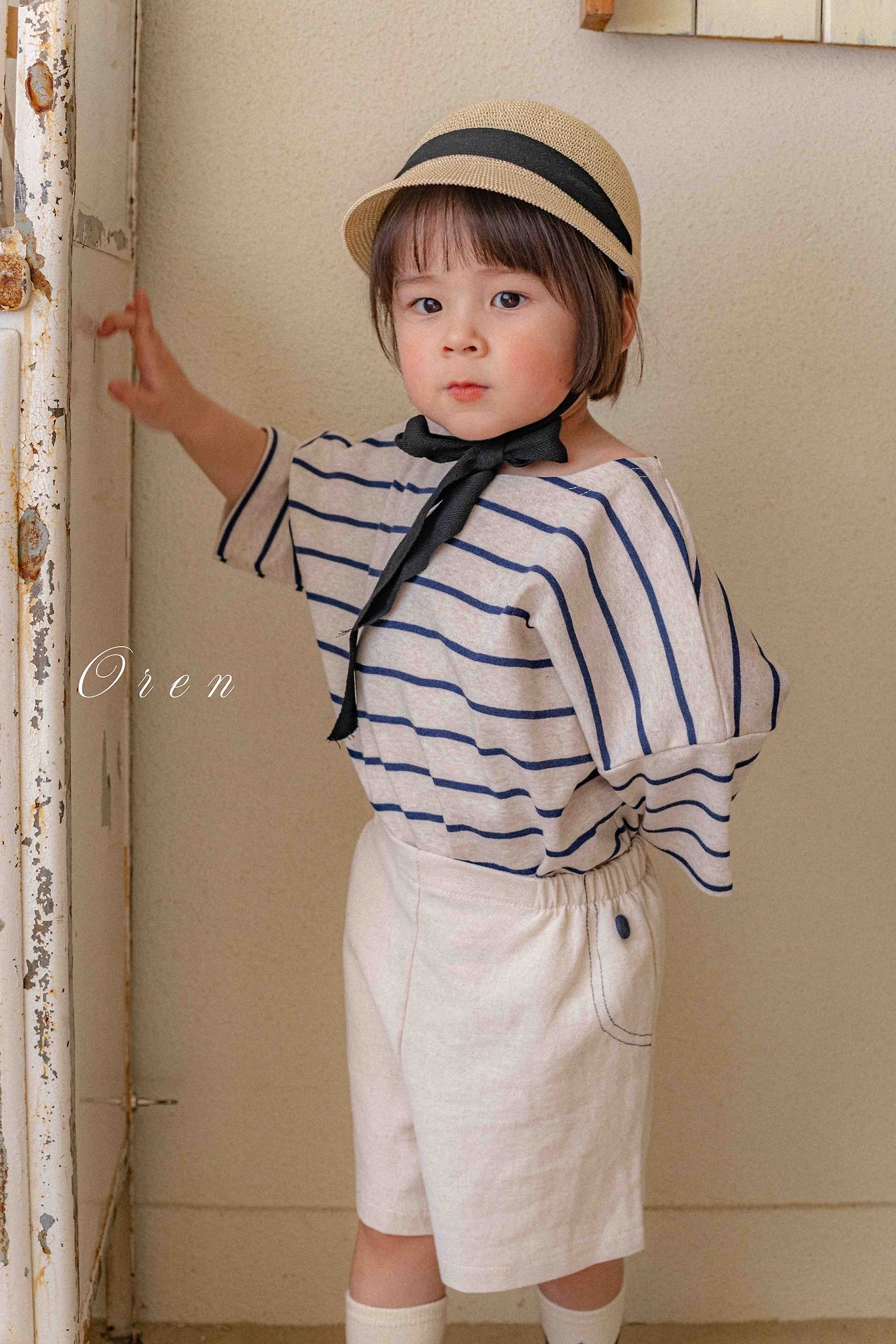 ☀️預訂 韓國直送☀️🇰🇷Oren Claire ST兩色條紋薄紗短袖包屁裙/上下套裝