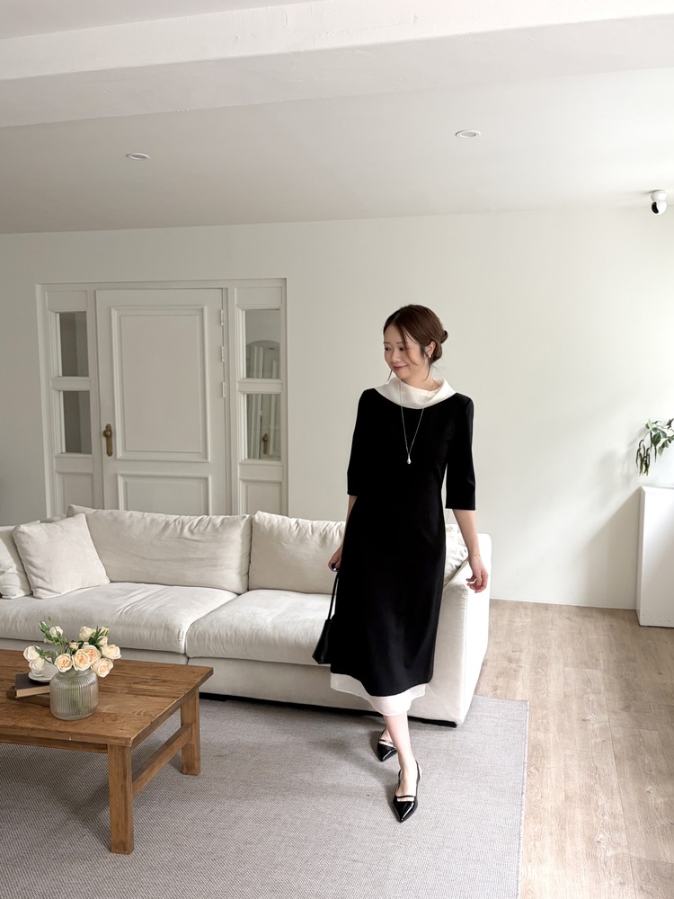 Therese Scarf Dress (Black)
