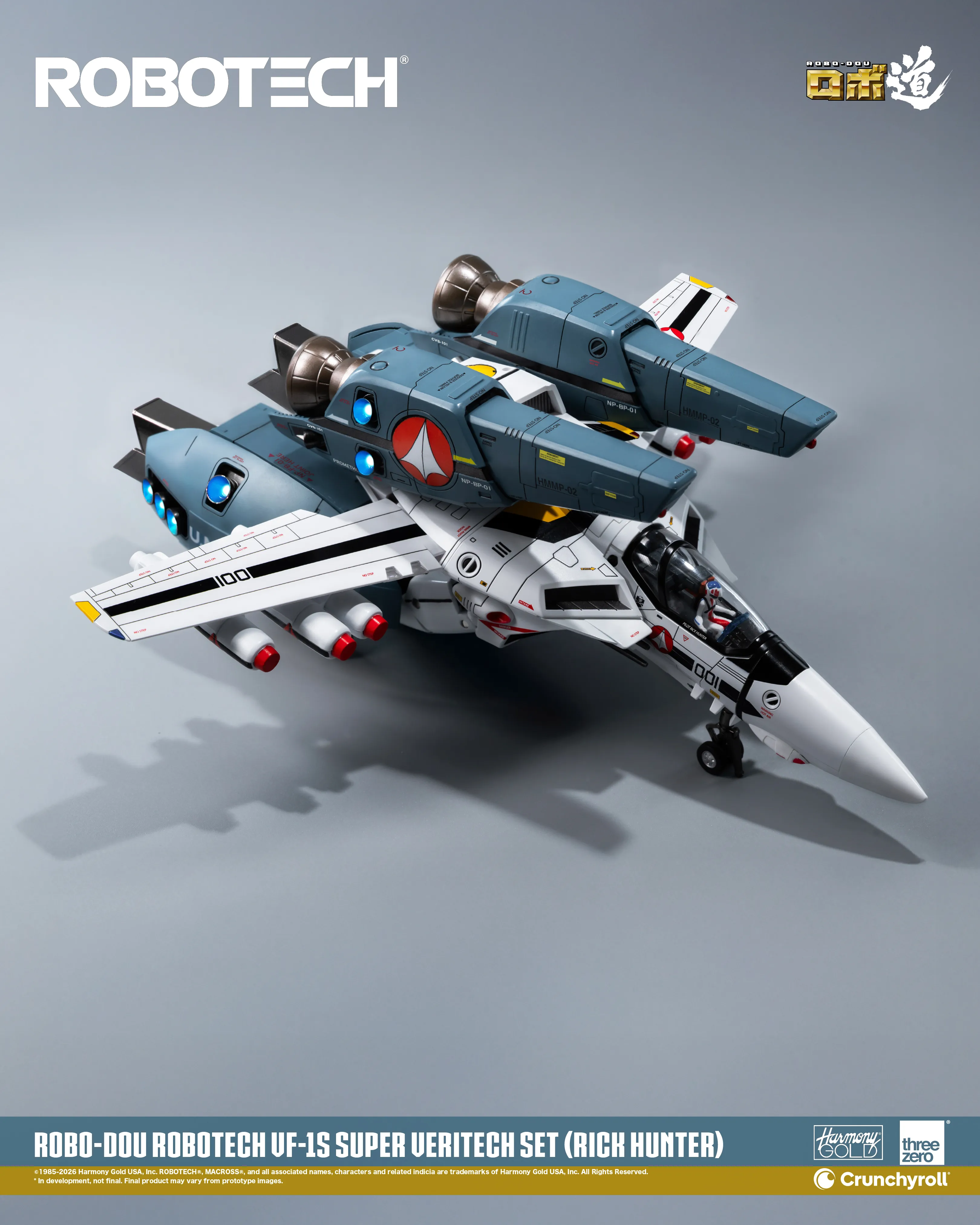 (預訂訂金 $700) (總價 $1786) threezero ROBO道 超時空要塞 Macross VF-1S 變形戰鬥機超級裝甲套裝 (獵龍 洛·福卡) (行版) ROBO-DOU Robotech VF‐1S Super Veritech Set (Rick Hunter Roy Fokker) (TZ-3Z0307) 