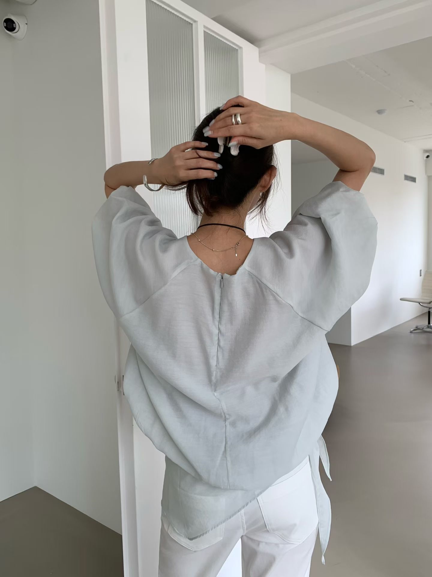 Puff sleeves blouse #top146